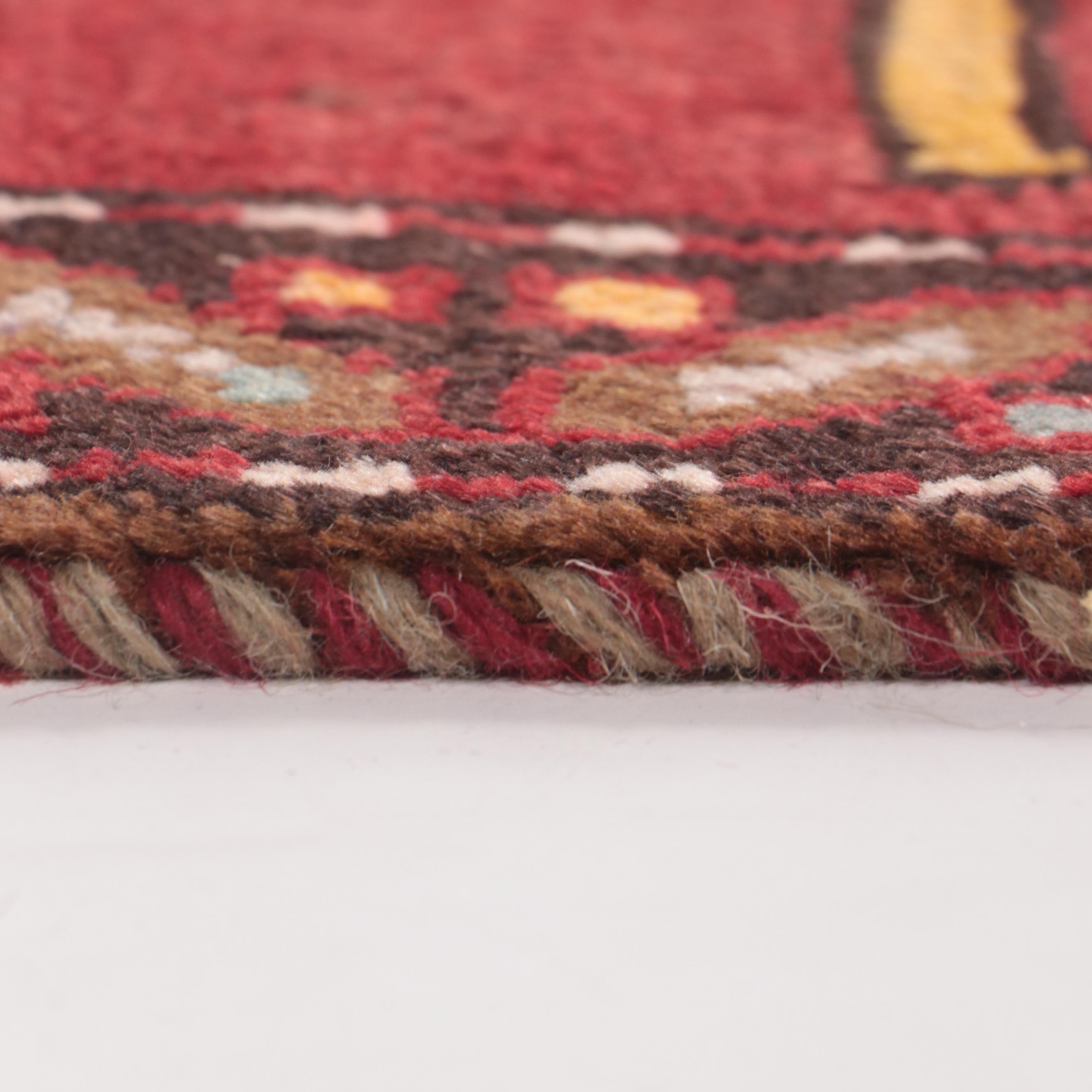 3'2 x 15'4 Hand-Knotted Persian Qashqai Carpet Runner