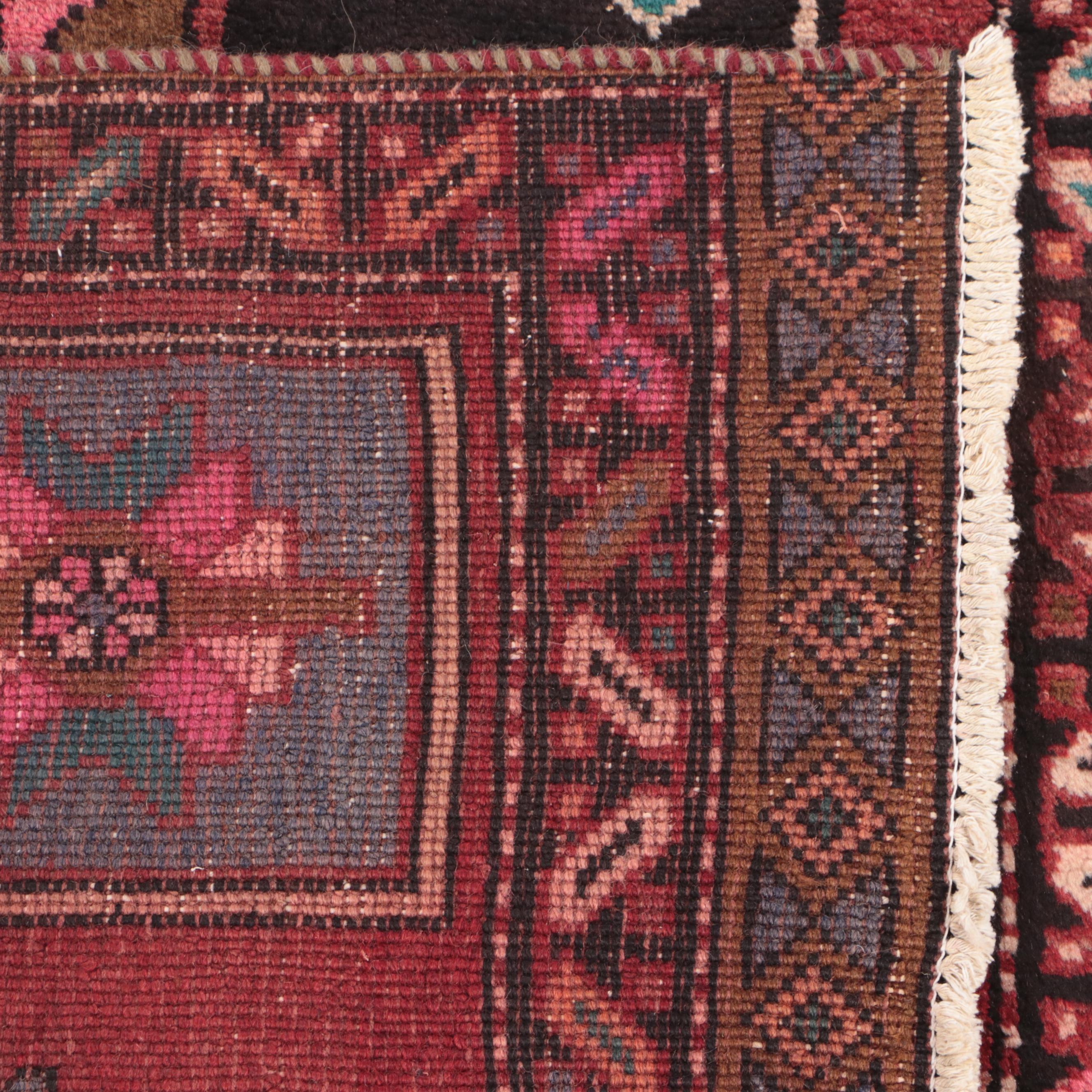 3'2 x 15'4 Hand-Knotted Persian Qashqai Carpet Runner