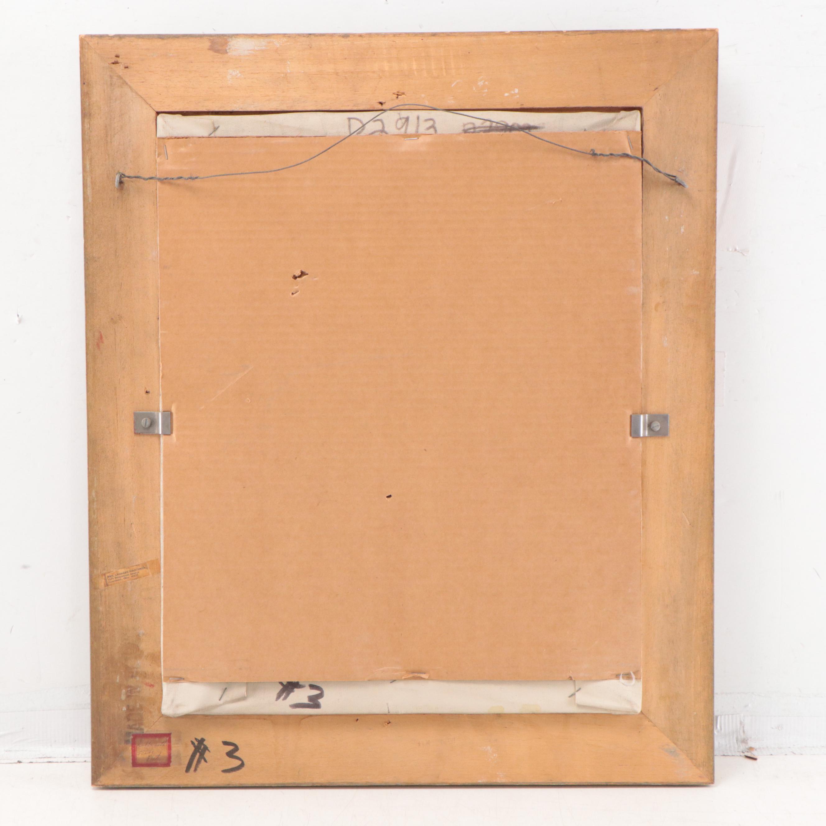 Dov Naniah Oil Painting of a Rabbi, Late 20th Century