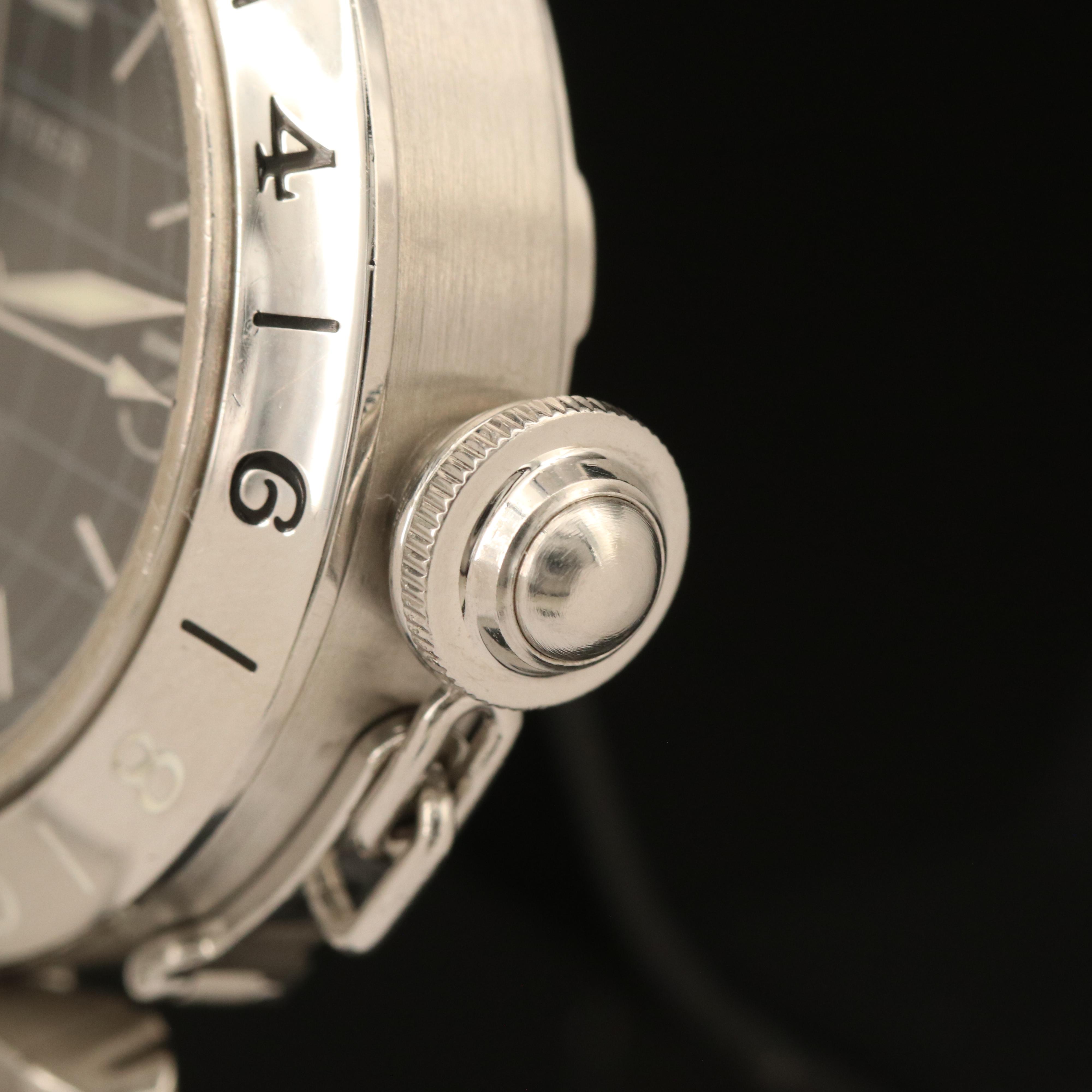 Cartier Pasha Big Date GMT Stainless Steel Automatic Watch