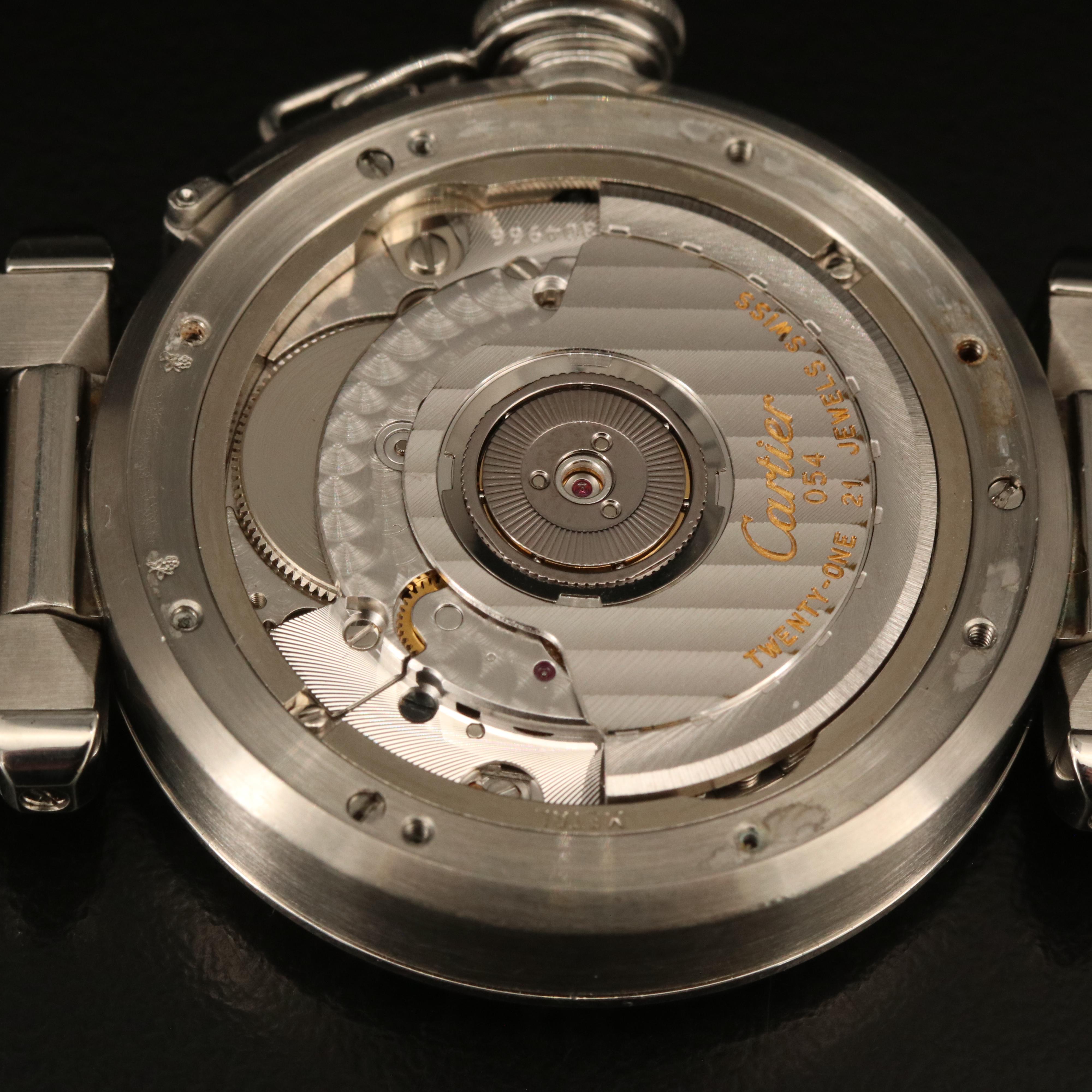 Cartier Pasha Big Date GMT Stainless Steel Automatic Watch