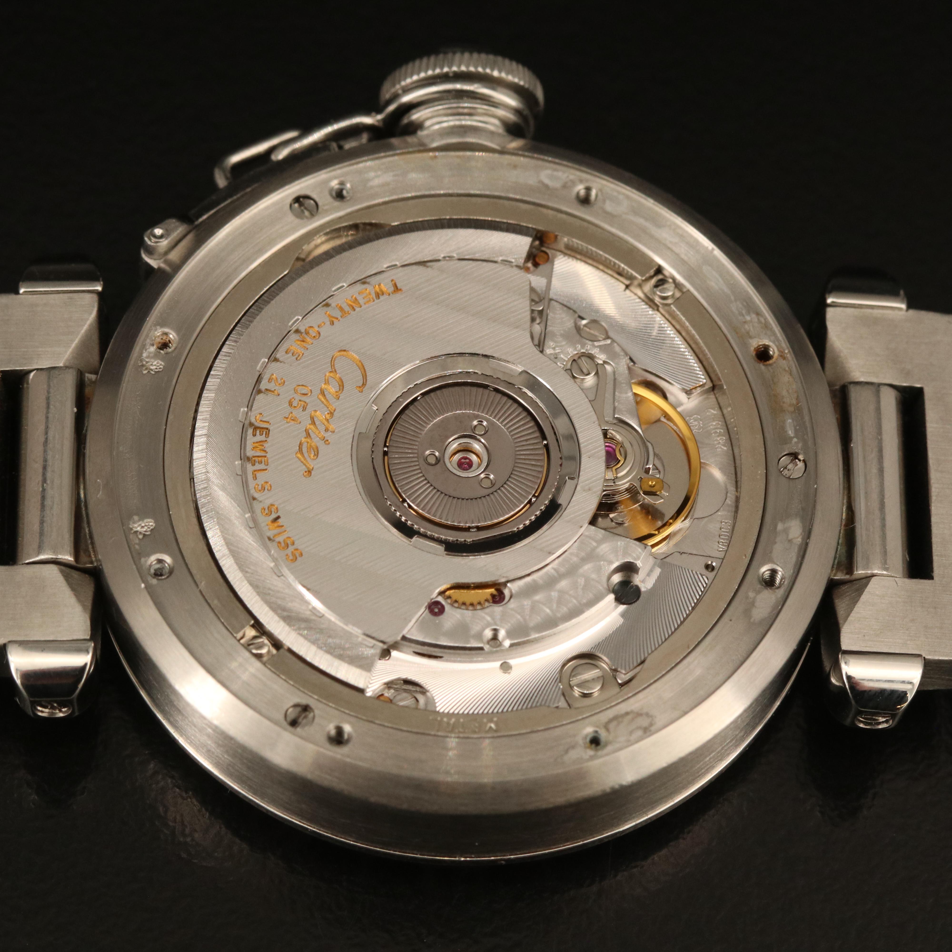 Cartier Pasha Big Date GMT Stainless Steel Automatic Watch