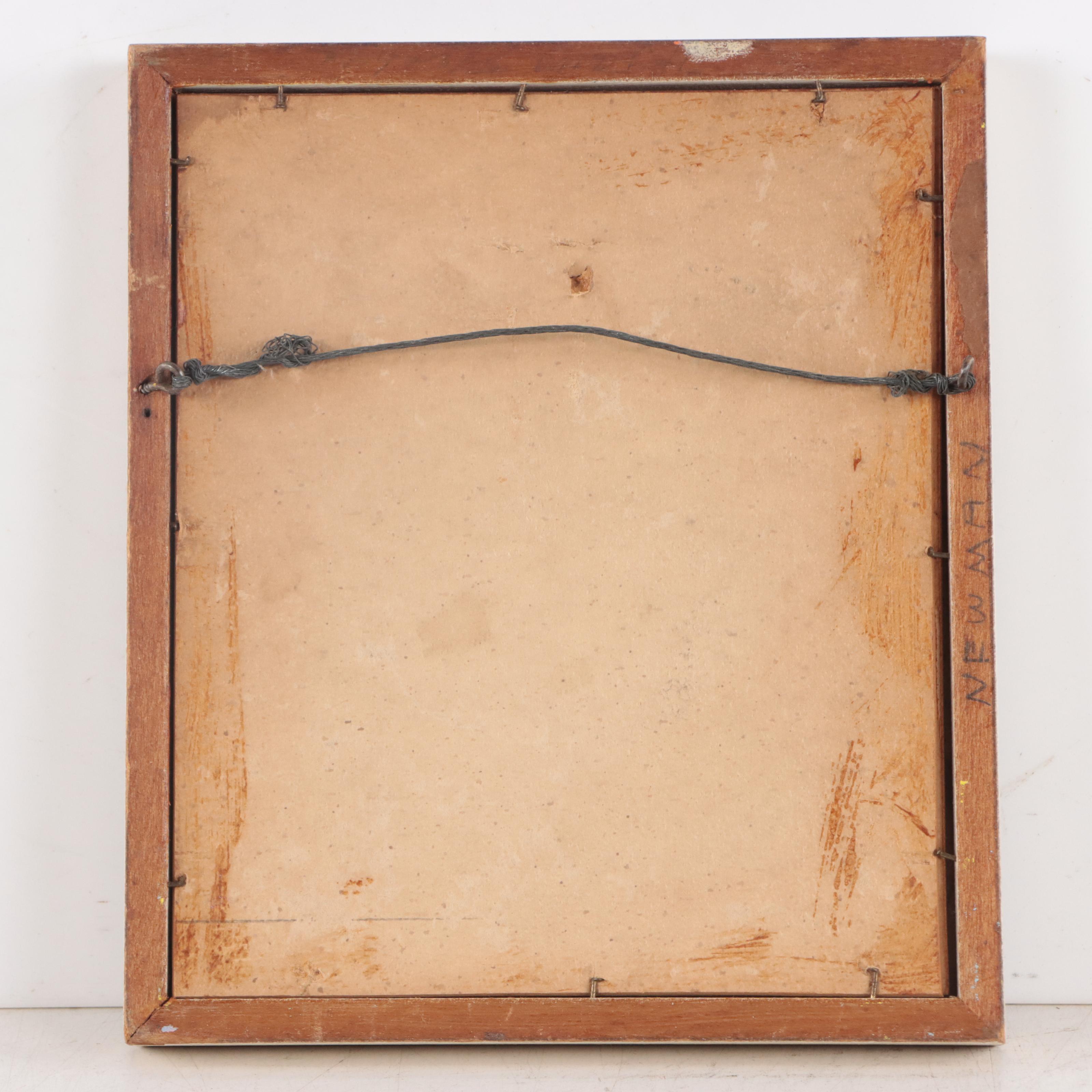 Watercolor Painting of Figures Carrying Packs