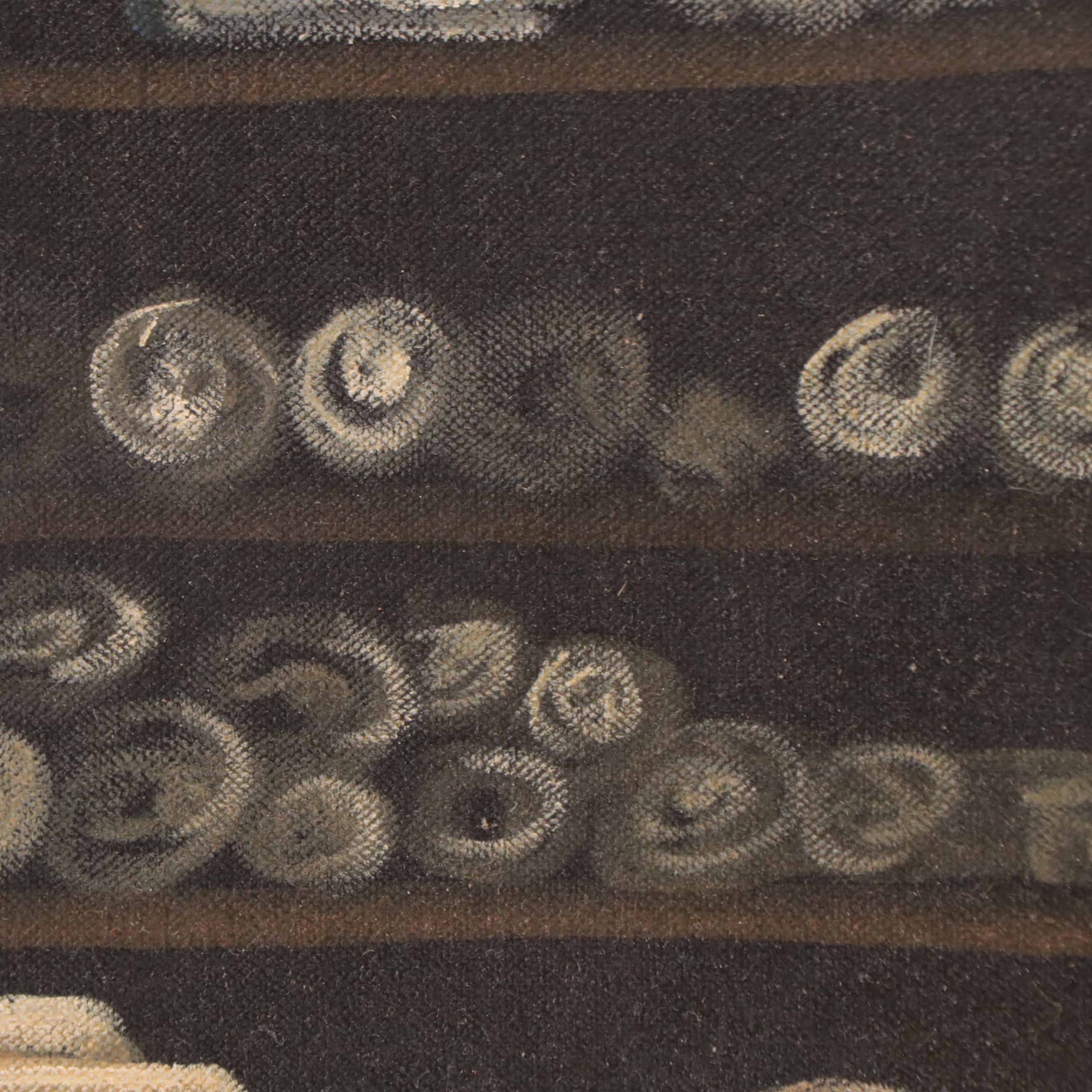 Dov Naniah Figural Oil Painting of a Sofer, Late 20th Century