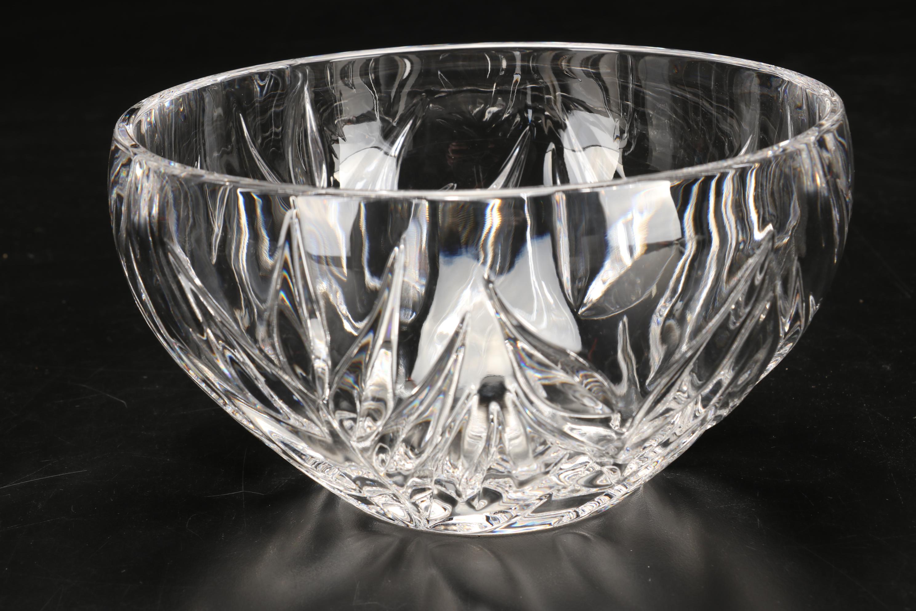 Waterford Crystal "Lismore" Hurricane Candle Holder, Kosta Boda Votive, and More