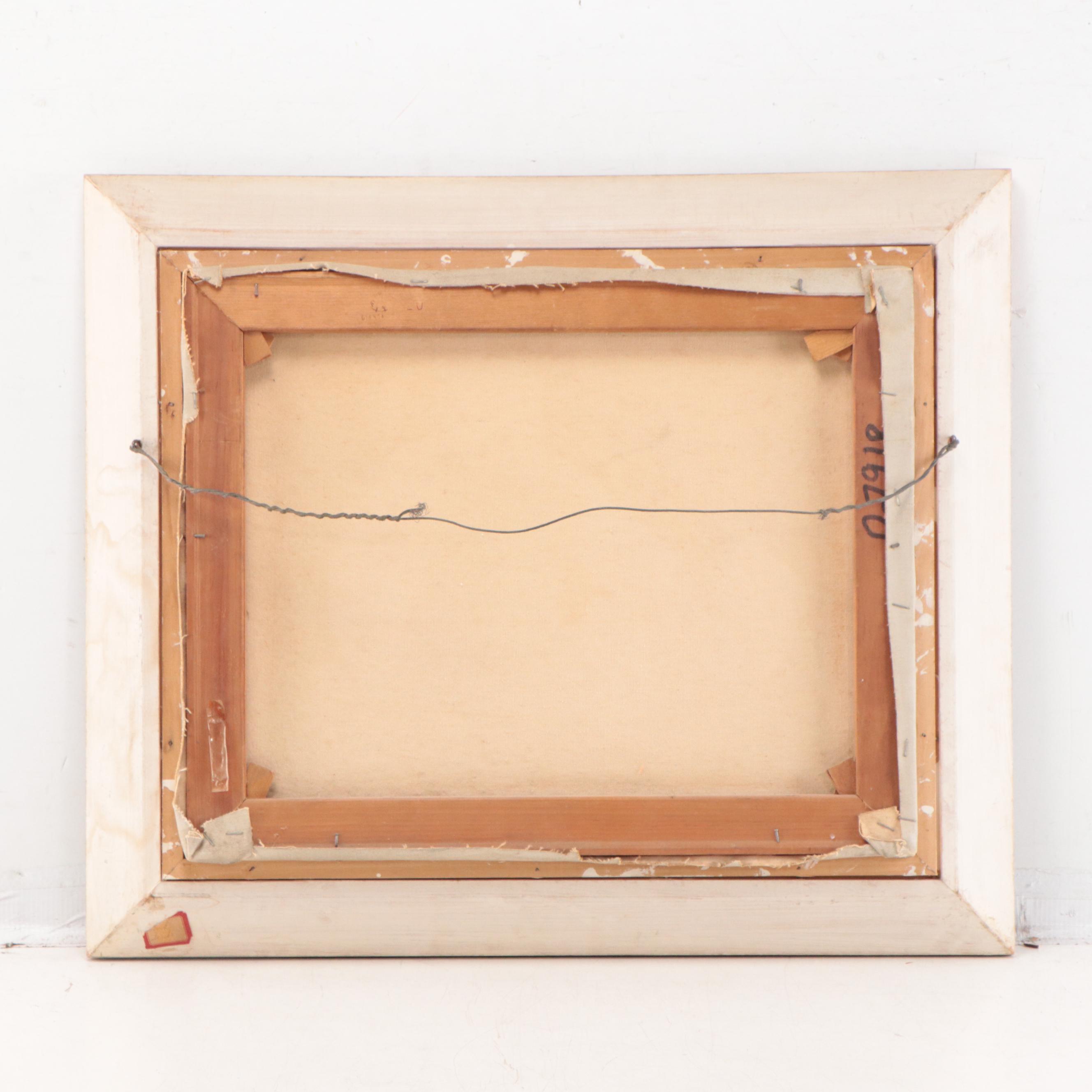 Dov Naniah Figural Oil Painting of a Sofer, Late 20th Century