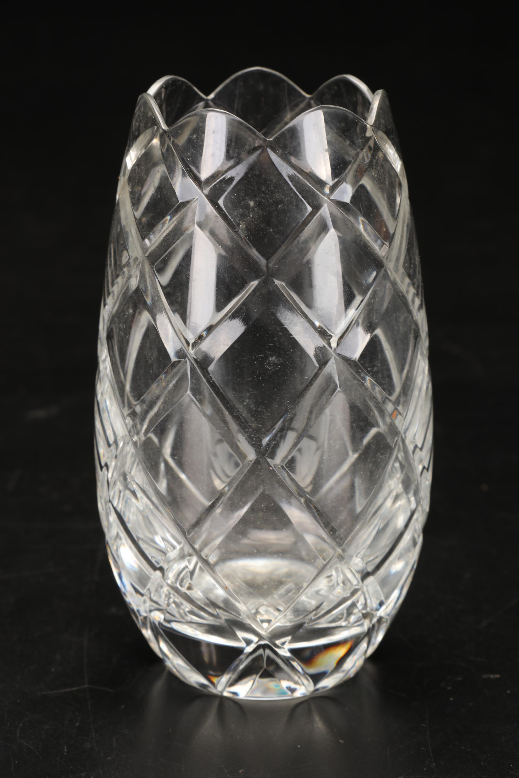 Waterford Crystal "Lismore" Hurricane Candle Holder, Kosta Boda Votive, and More