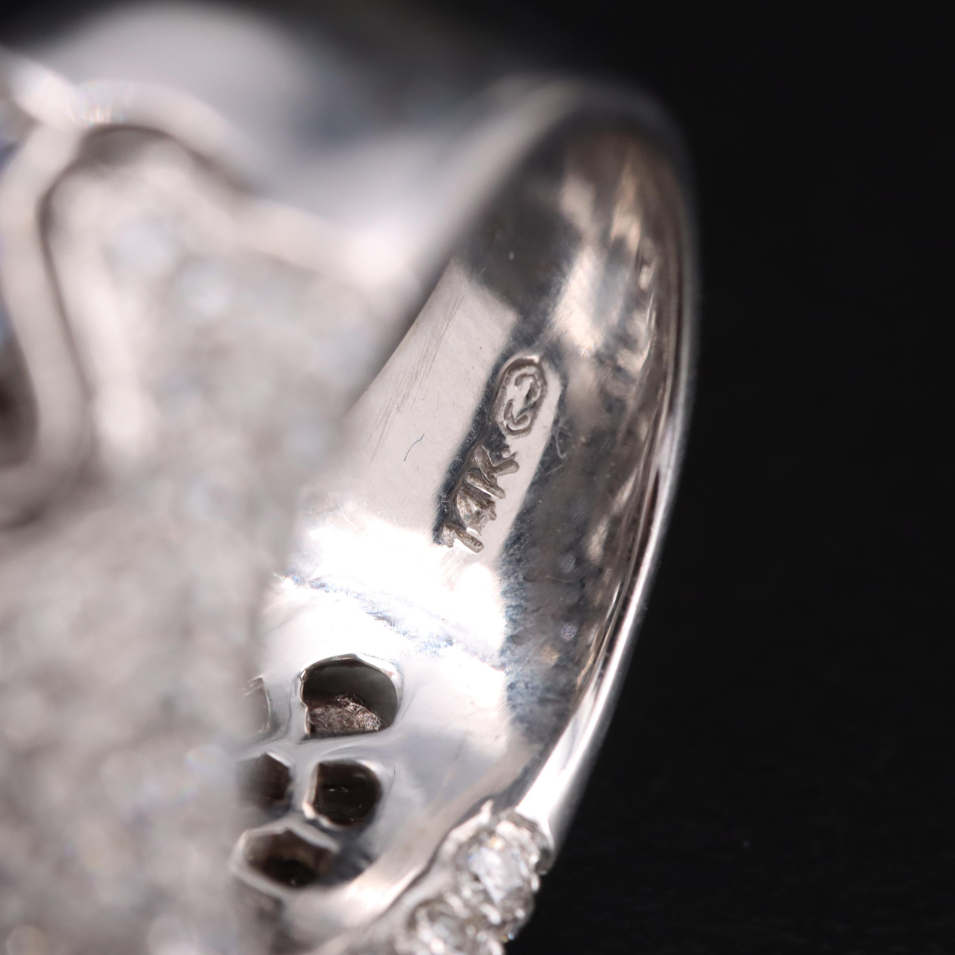 14K 1.32 CTW Pavé Sapphire and 1.32 CTW Diamond Saddle Ring