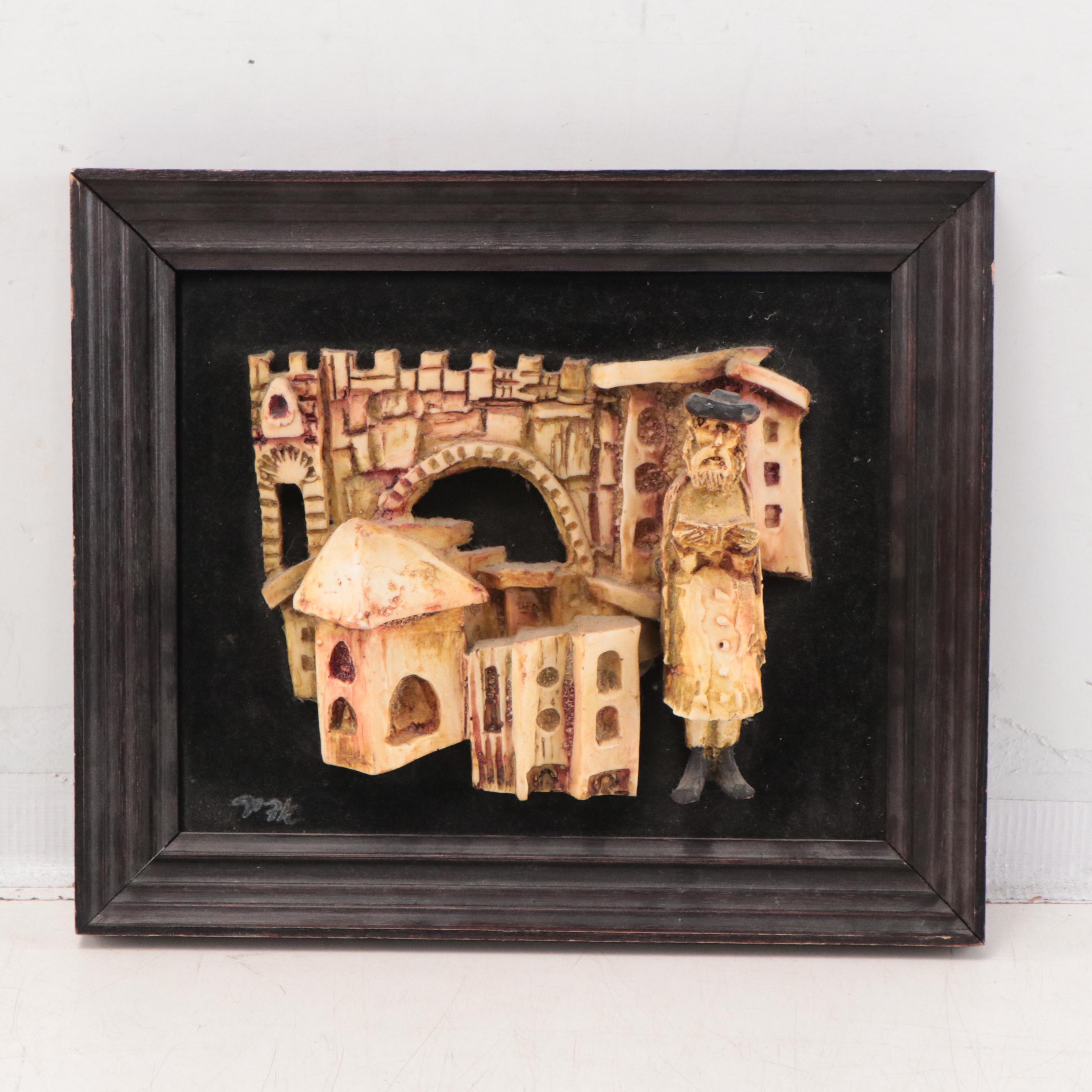 Judaica Themed Wall Art Compositions and Mixed Media Painting