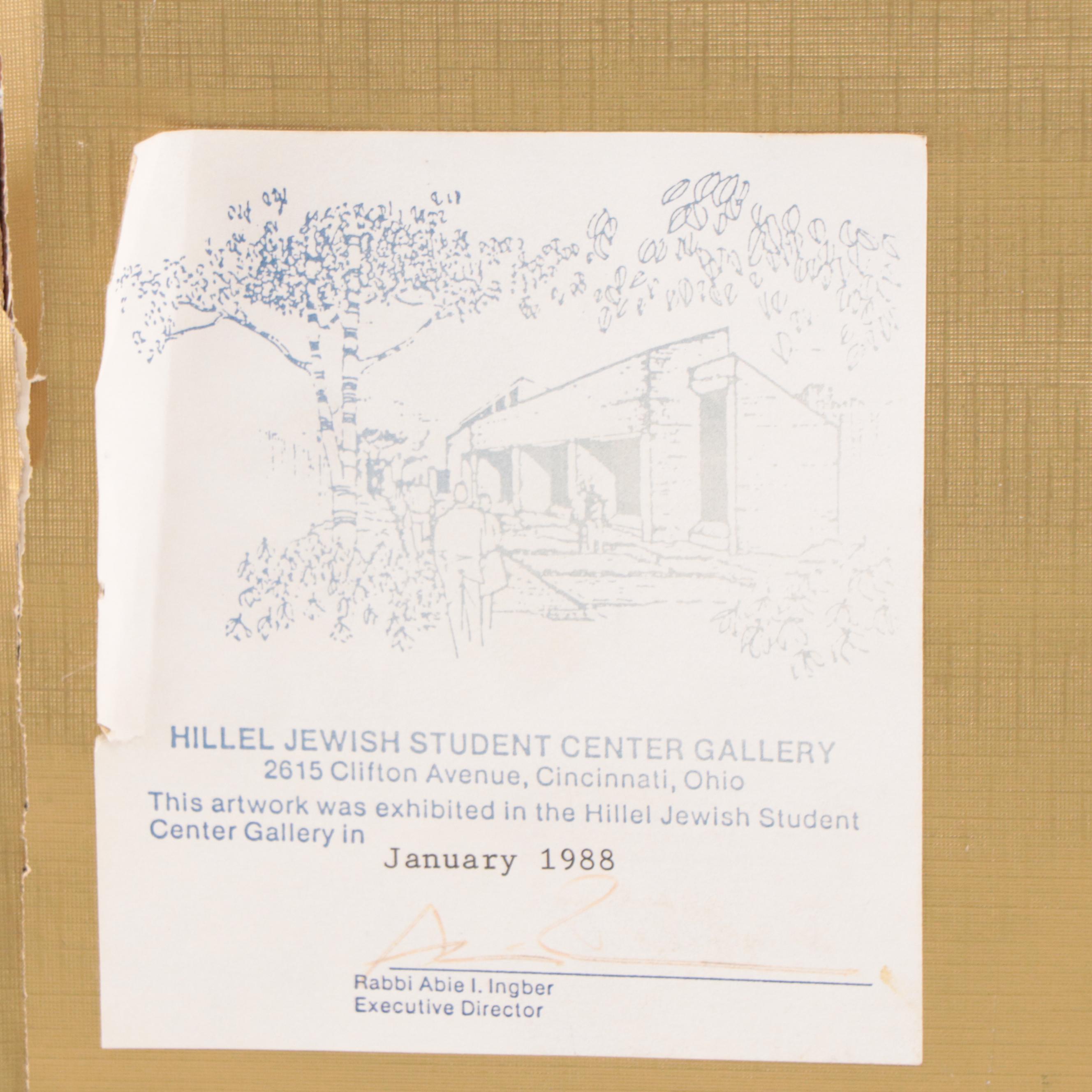 Judaica Themed Wall Art Compositions and Mixed Media Painting