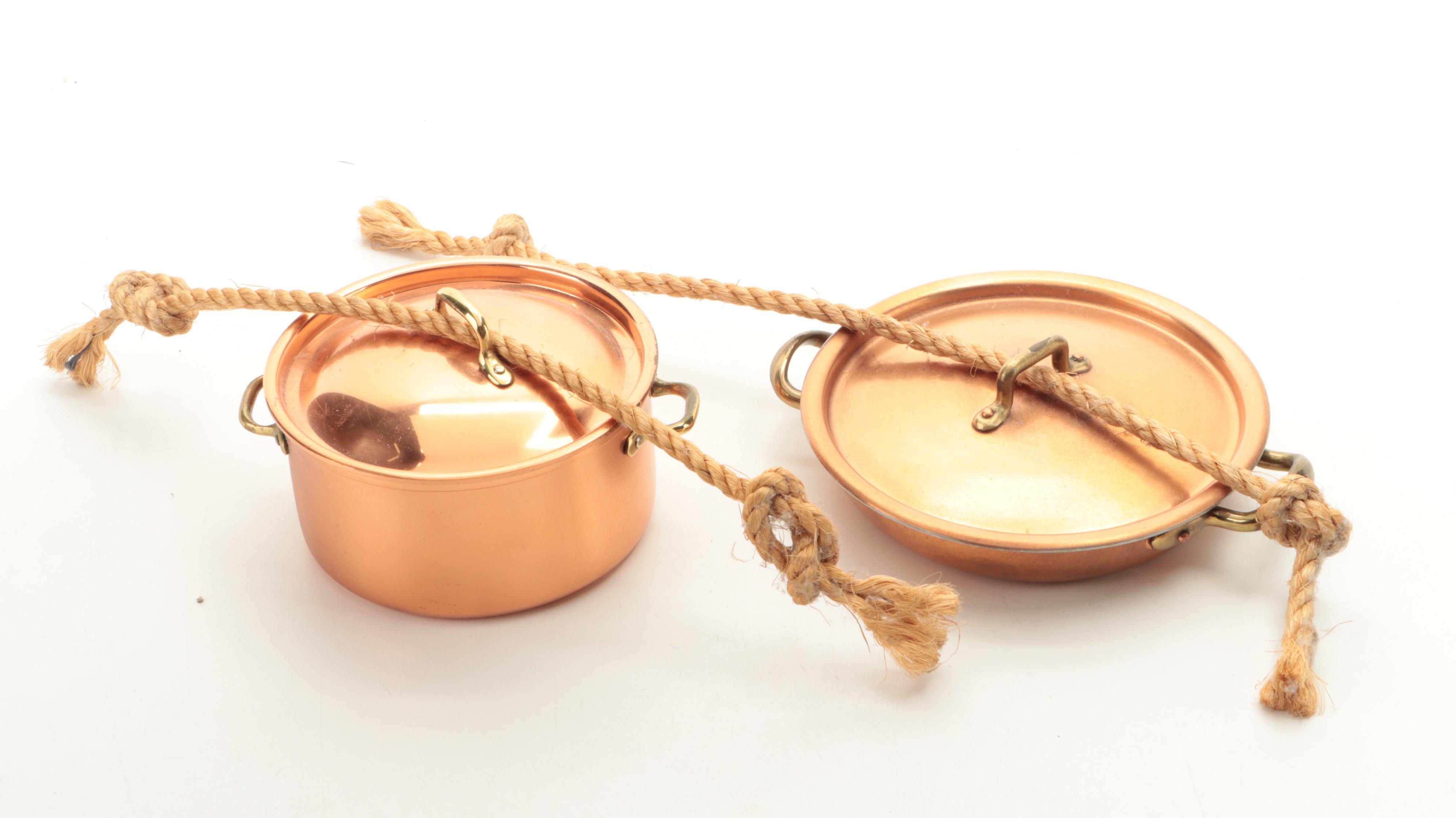 Tagus Copper-Clad Cookware With Measuring Cups and Stainless Steel Spoons