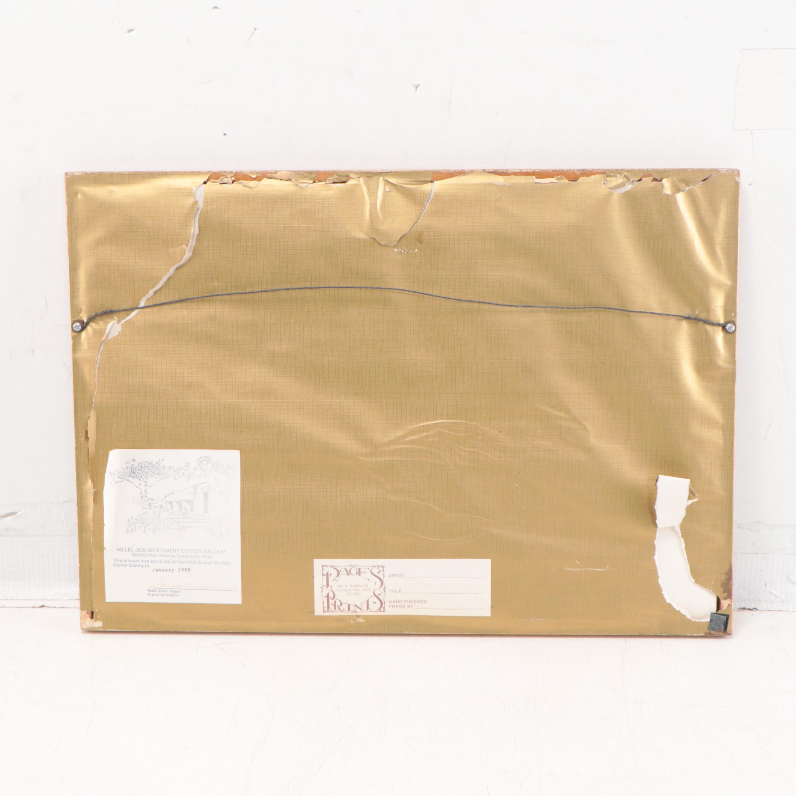 Judaica Themed Wall Art Compositions and Mixed Media Painting