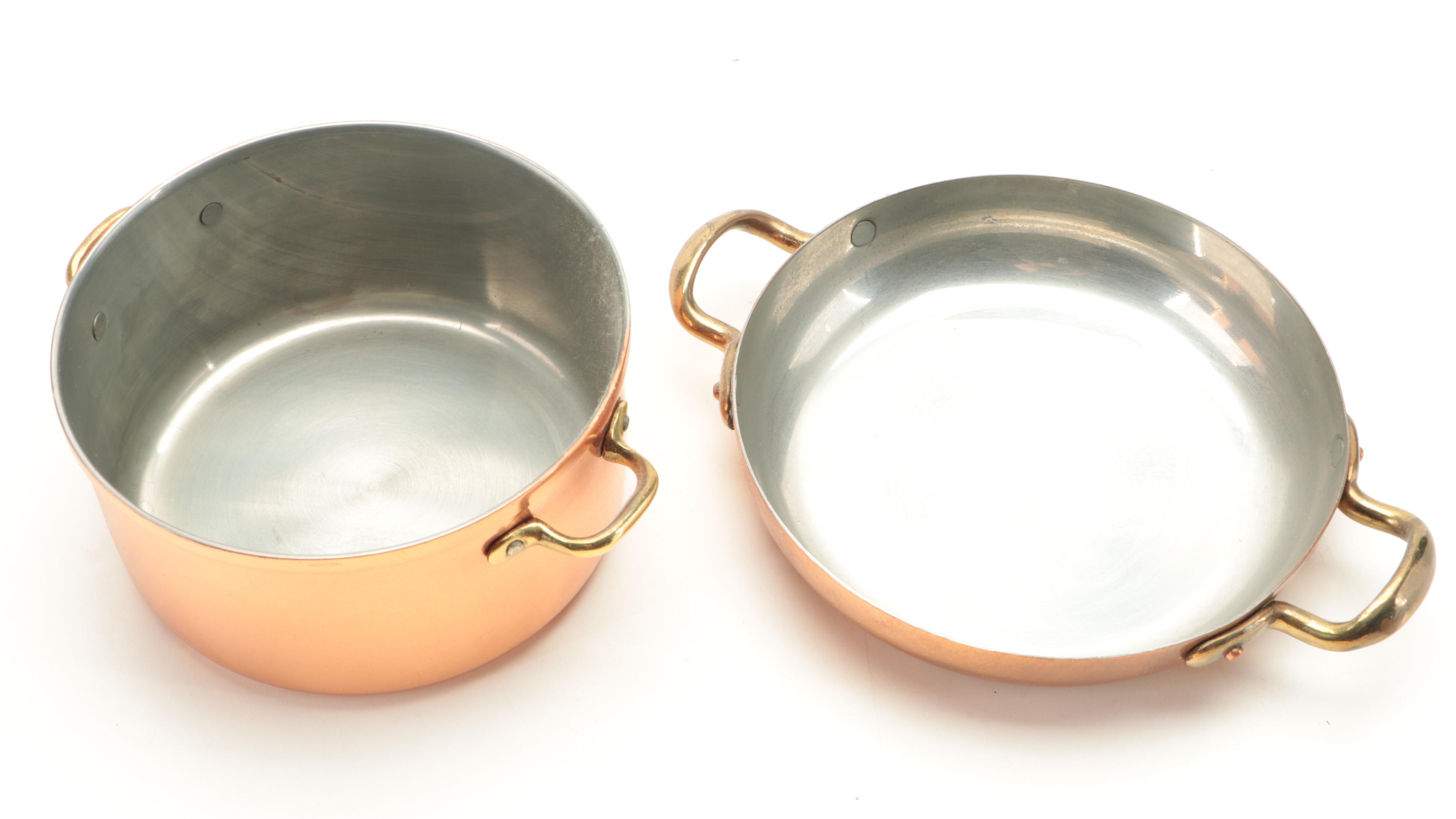 Tagus Copper-Clad Cookware With Measuring Cups and Stainless Steel Spoons