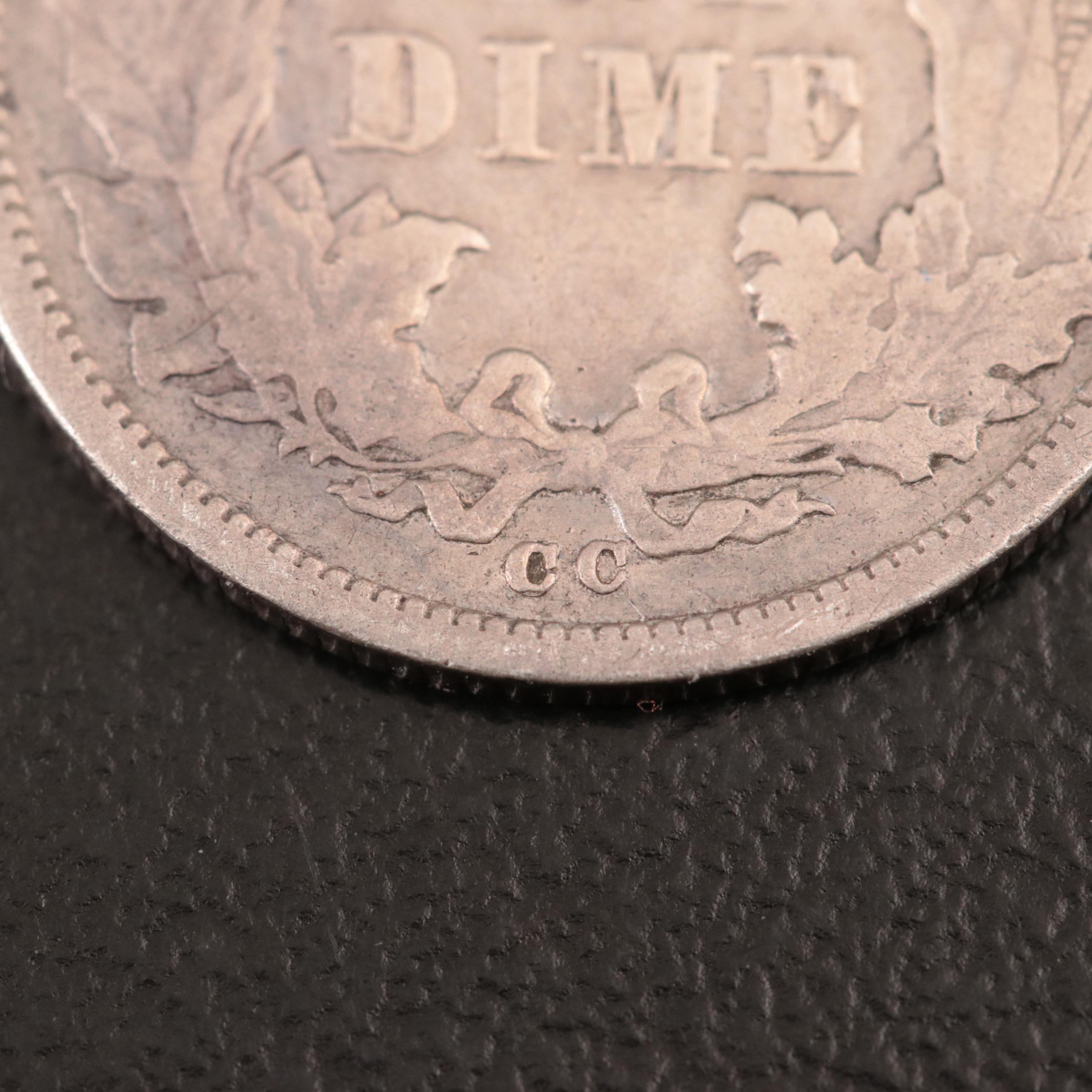 Two Carson City Mint Liberty Seated Silver Dimes