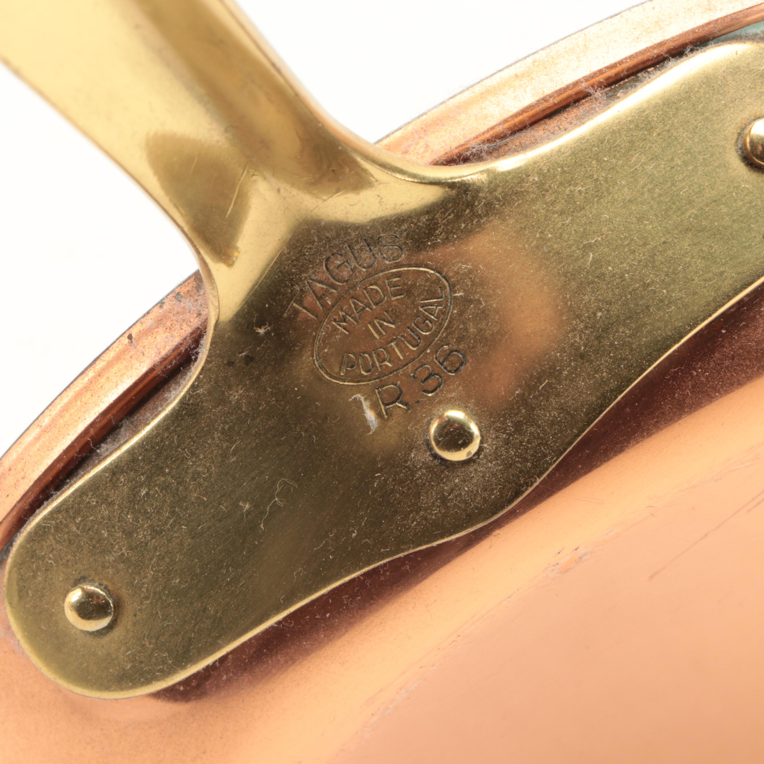 Tagus Copper-Clad Cookware With Measuring Cups and Stainless Steel Spoons