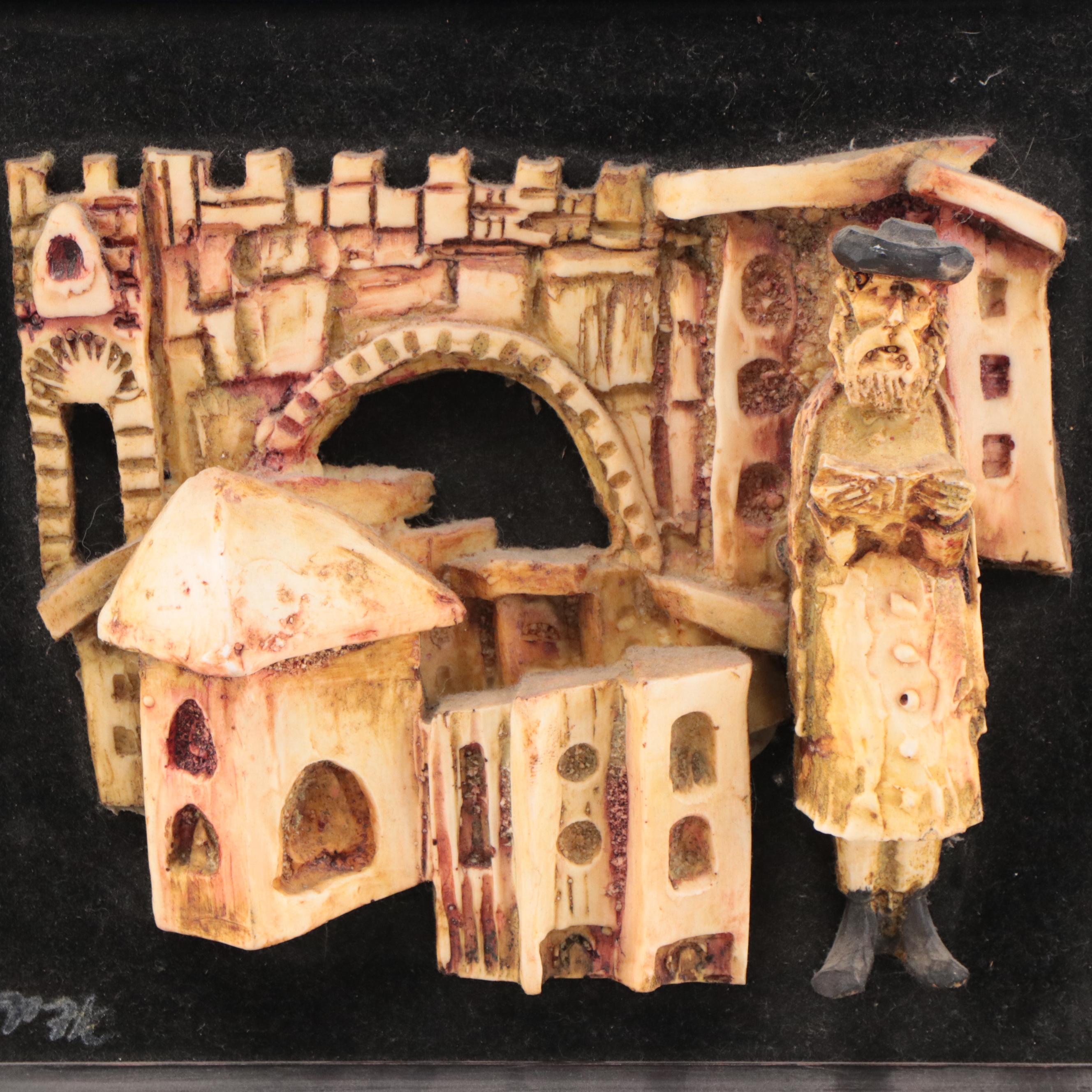 Judaica Themed Wall Art Compositions and Mixed Media Painting