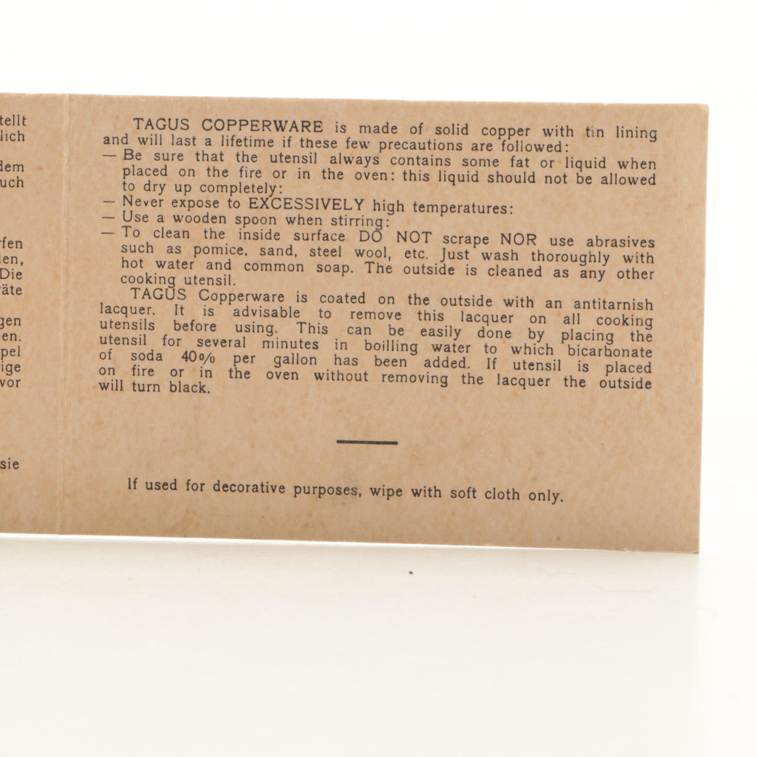 Tagus Copper-Clad Cookware With Measuring Cups and Stainless Steel Spoons