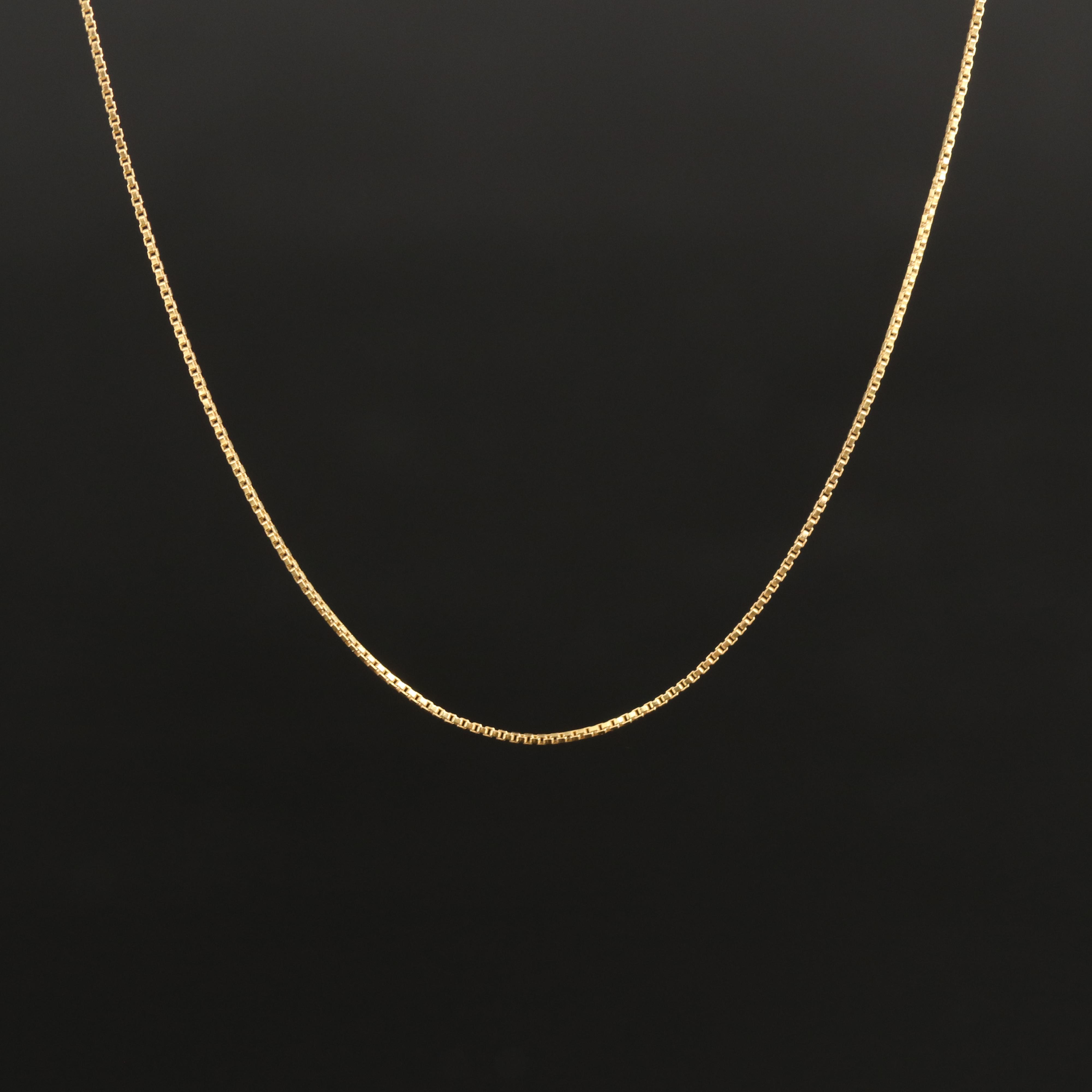 14K Box Chain Necklace