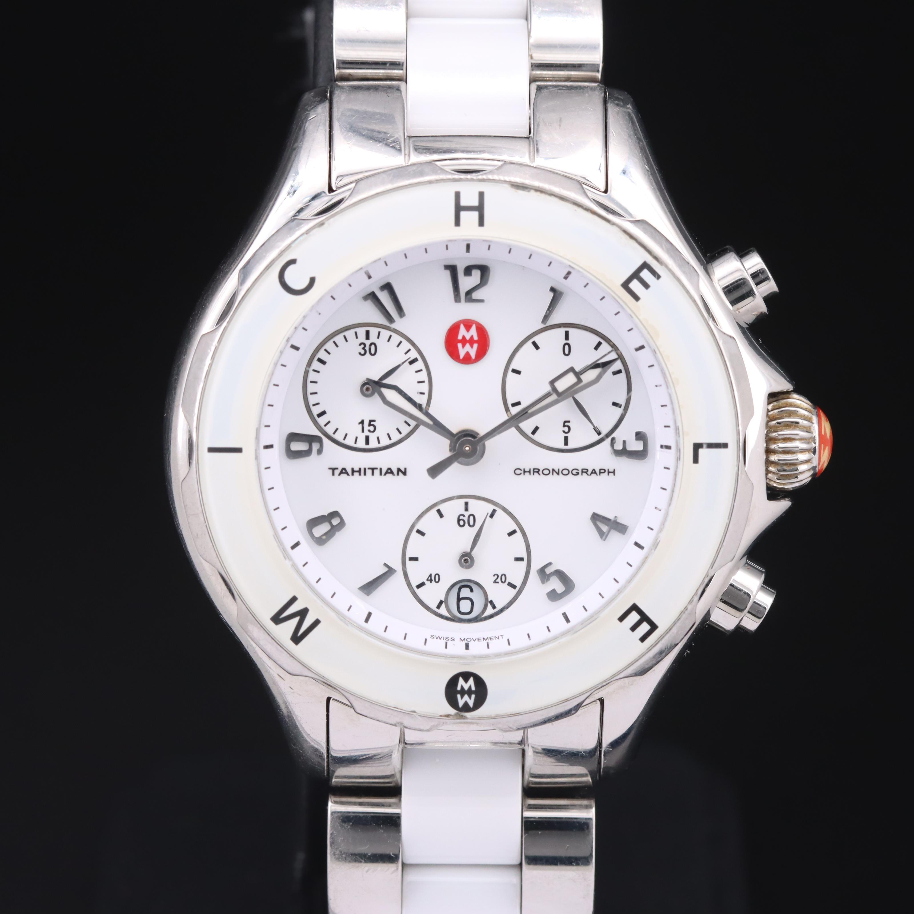 Michele Tahitian Ceramic Chronograph with Date Watch