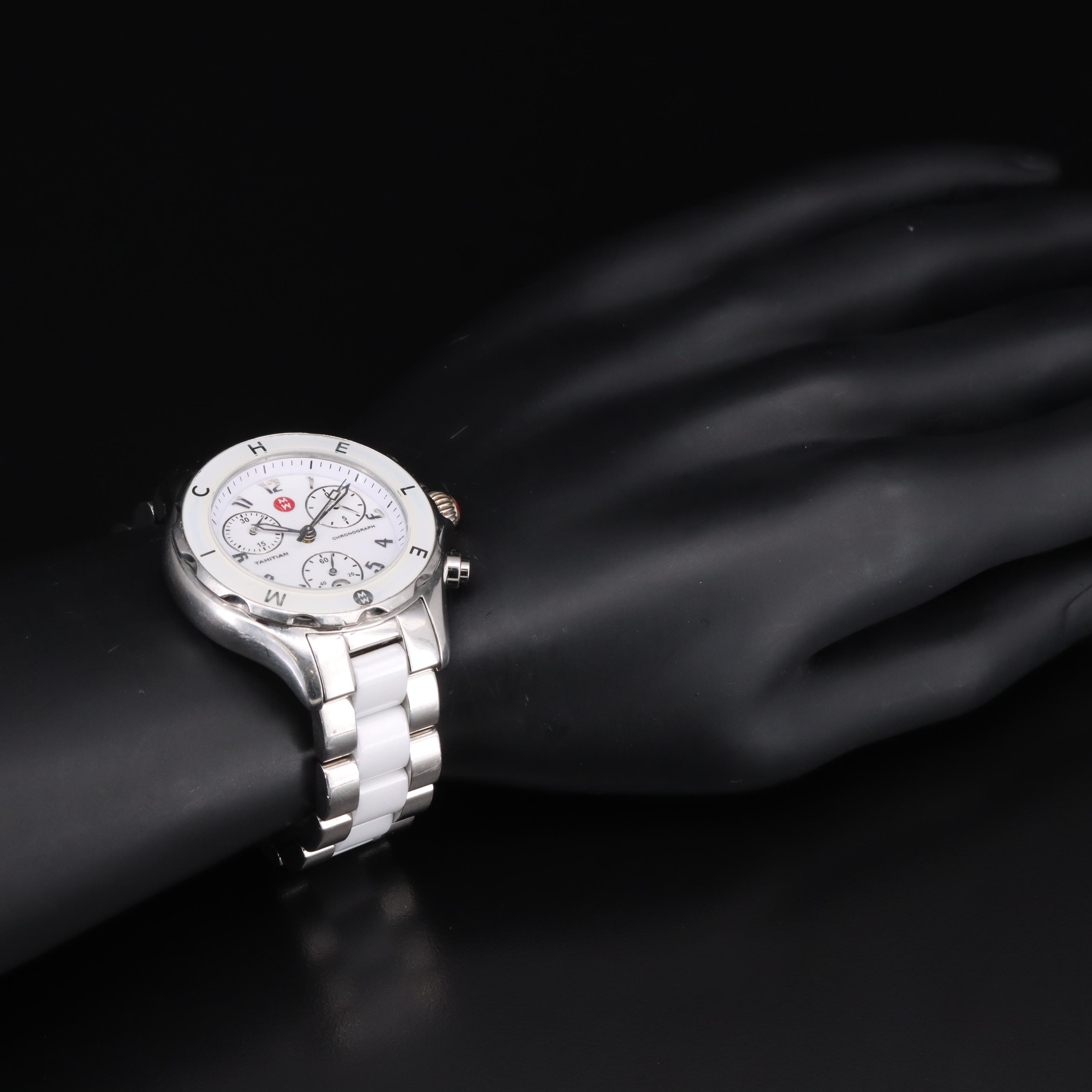 Michele Tahitian Ceramic Chronograph with Date Watch