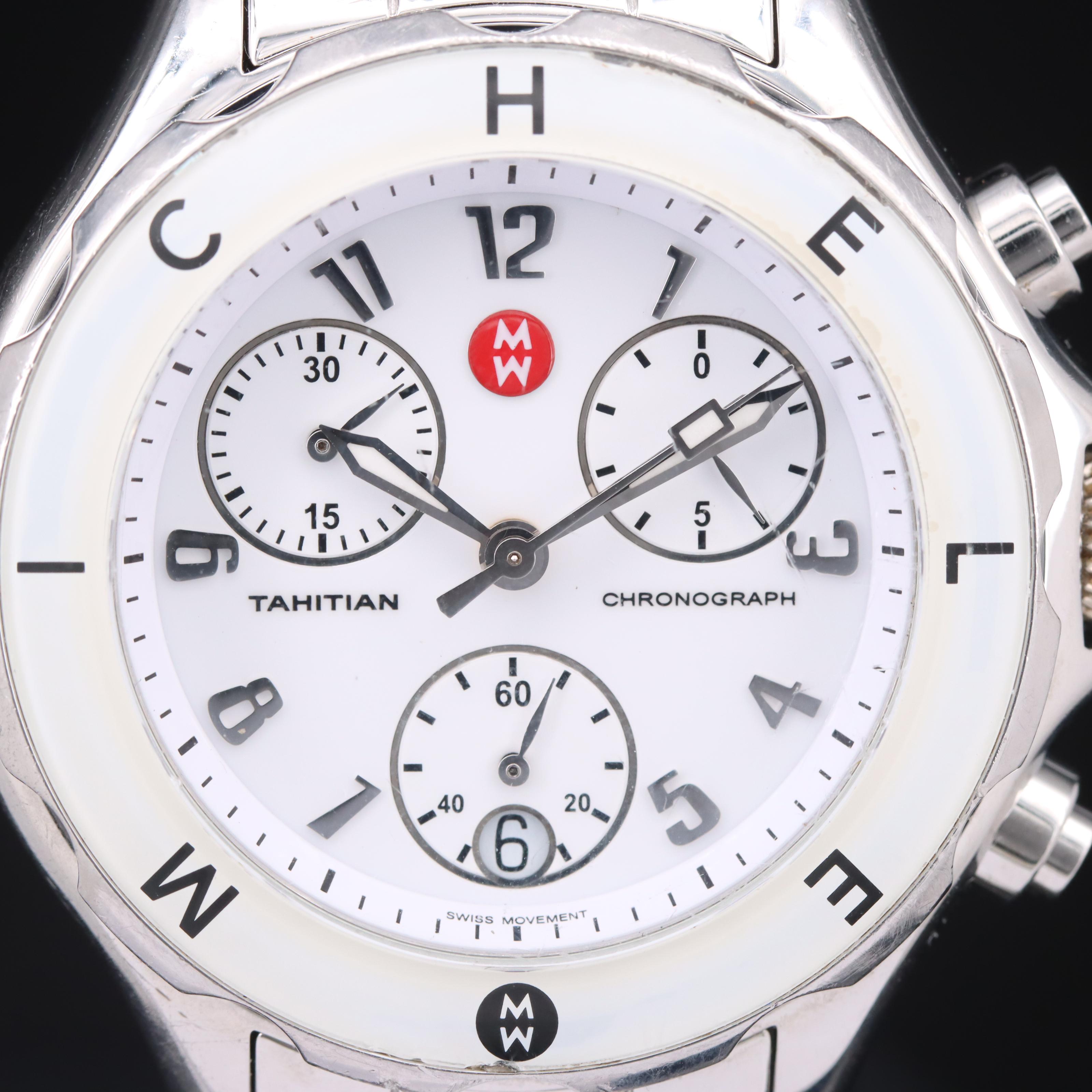 Michele Tahitian Ceramic Chronograph with Date Watch