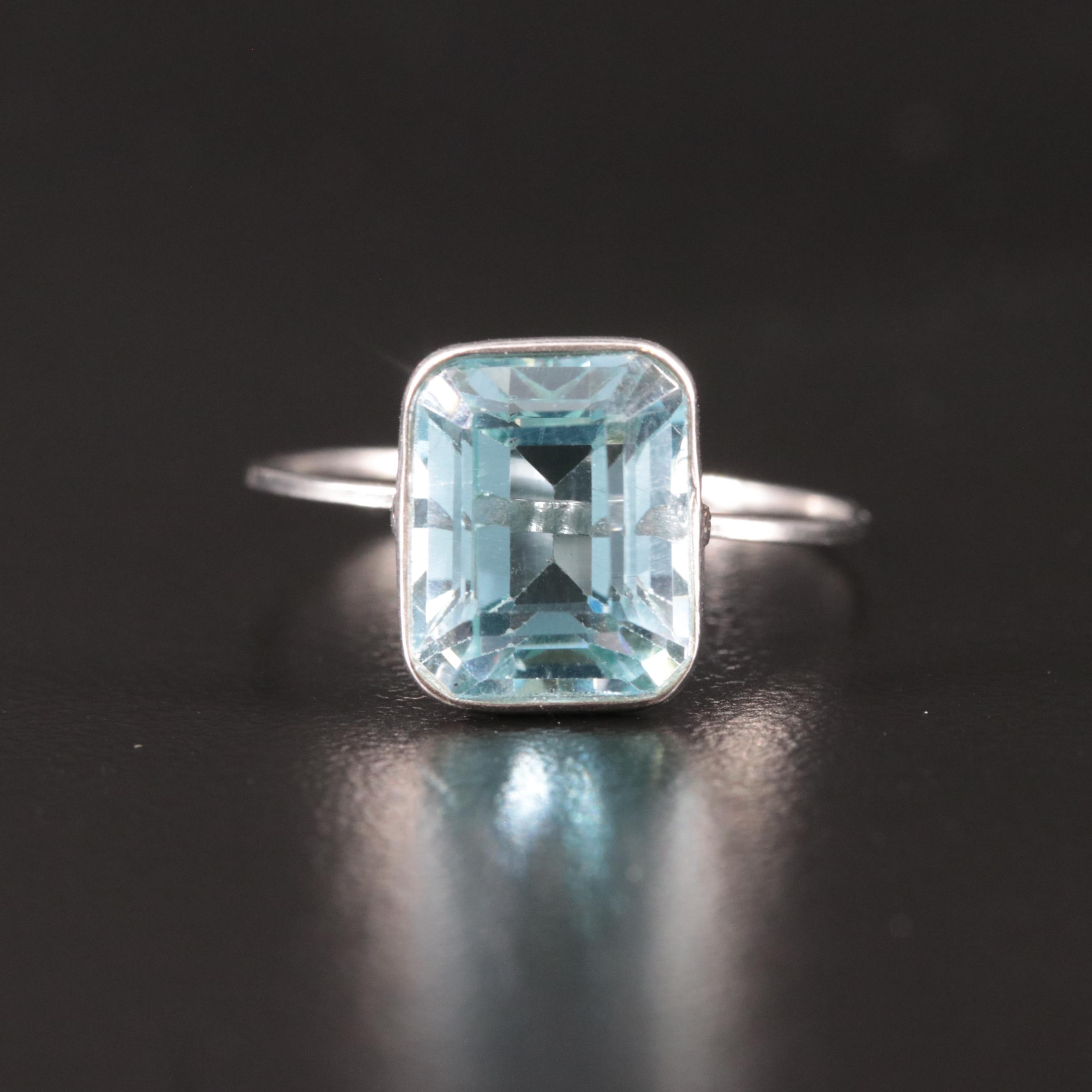 14K Blue Topaz Ring