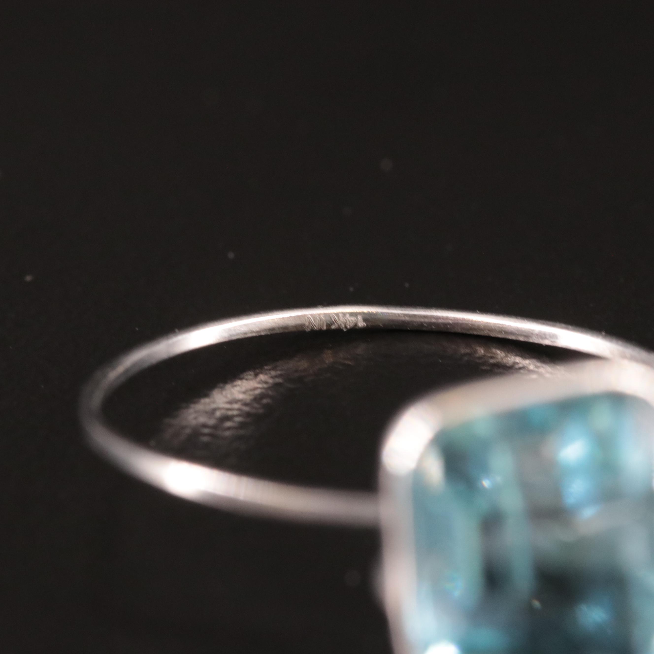 14K Blue Topaz Ring