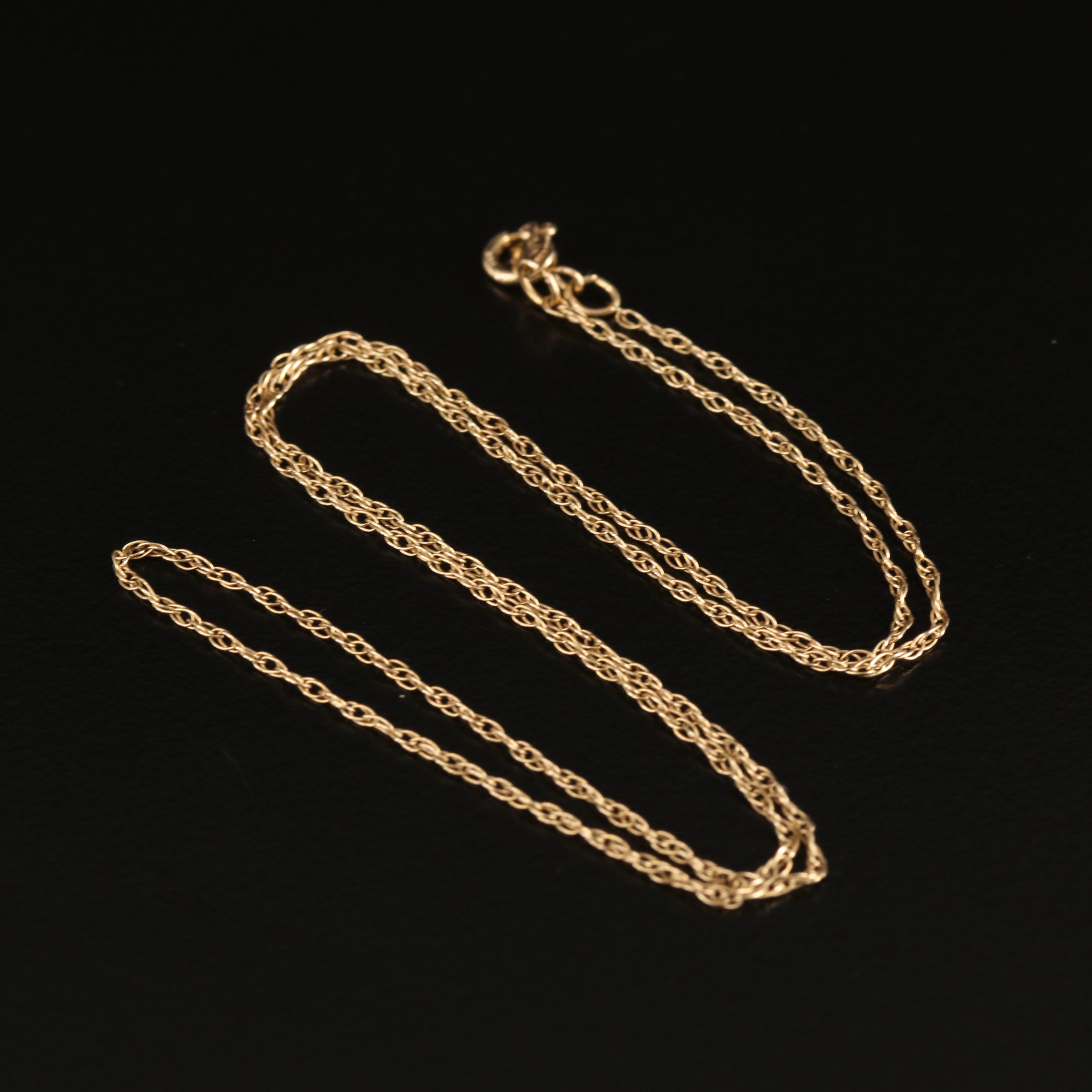 14K Singapore Chain Necklace