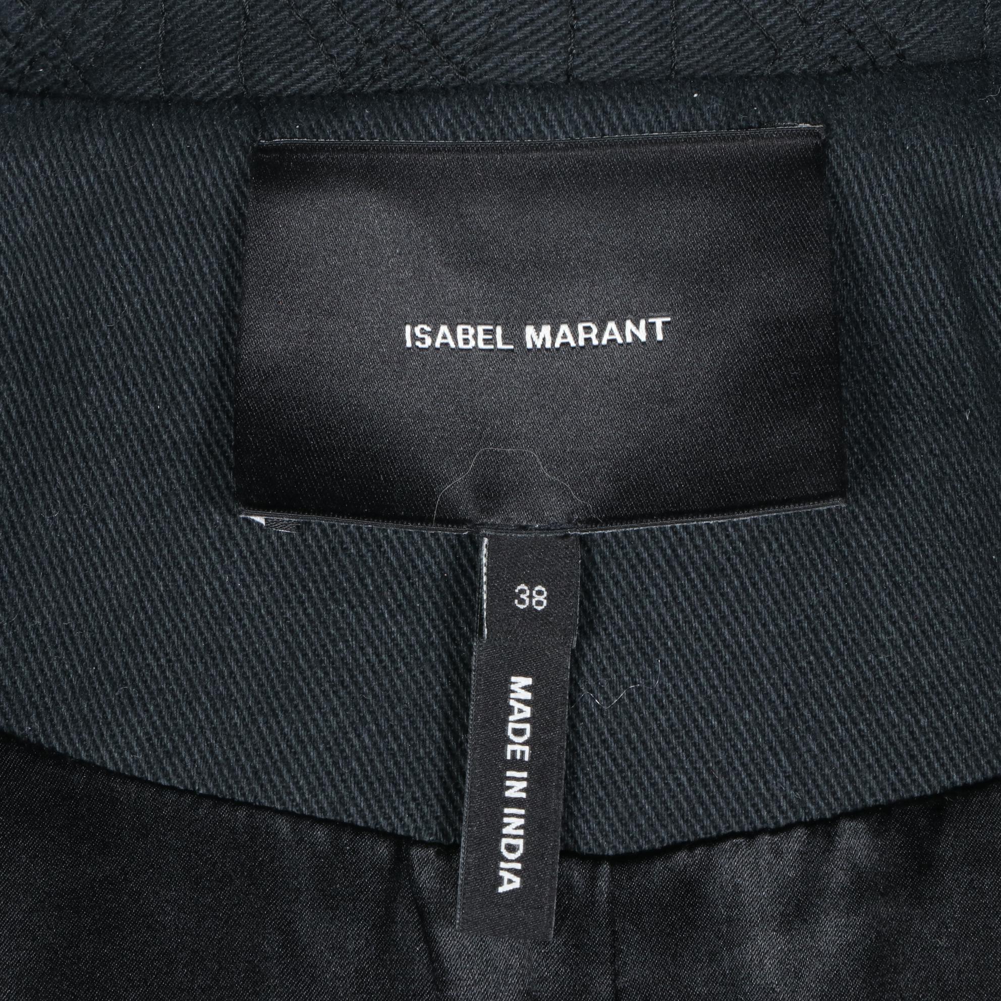 Isabel Marant Stud Embellished Quilted Denim Jacket