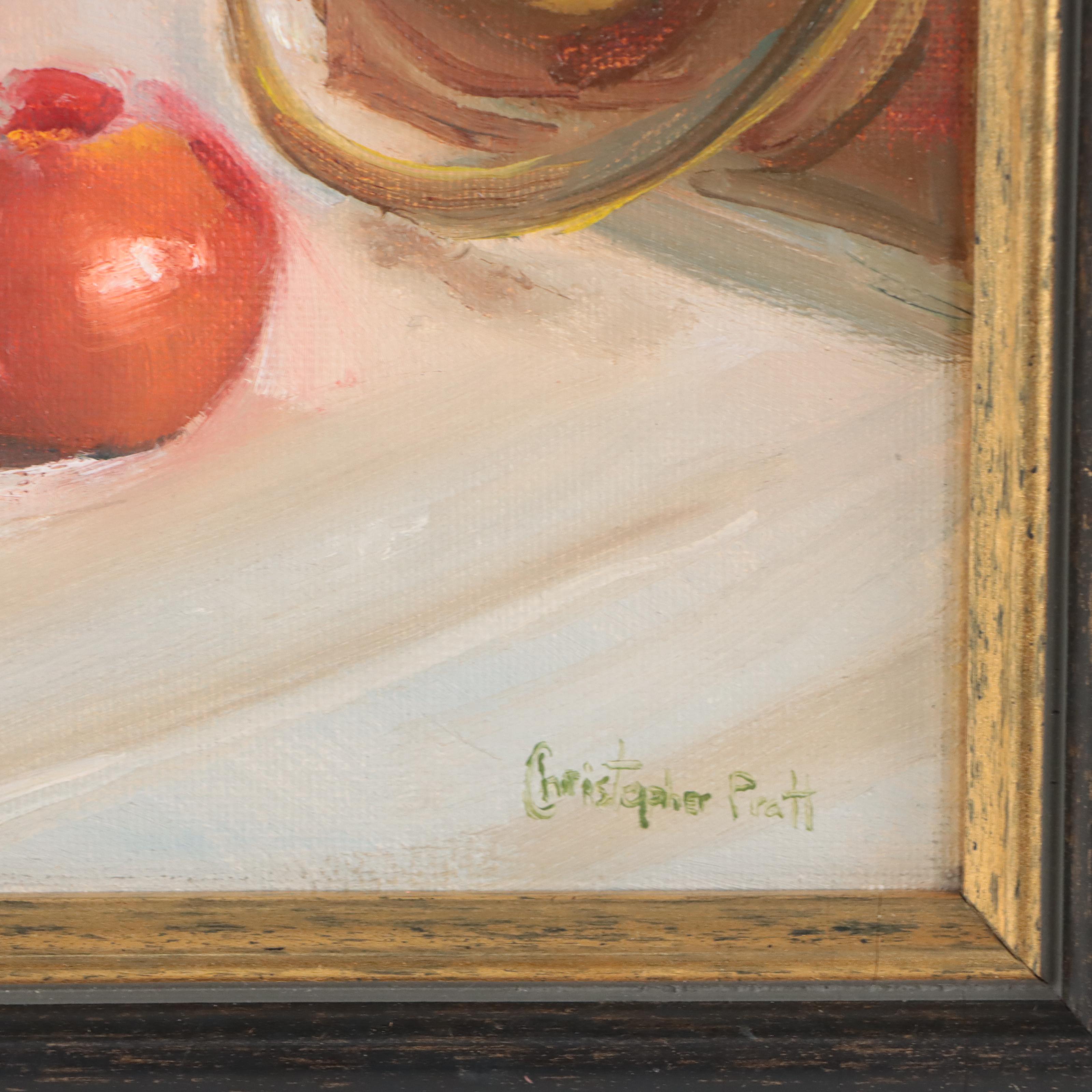 Christopher Pratt Still Life Oil Painting of Fruit
