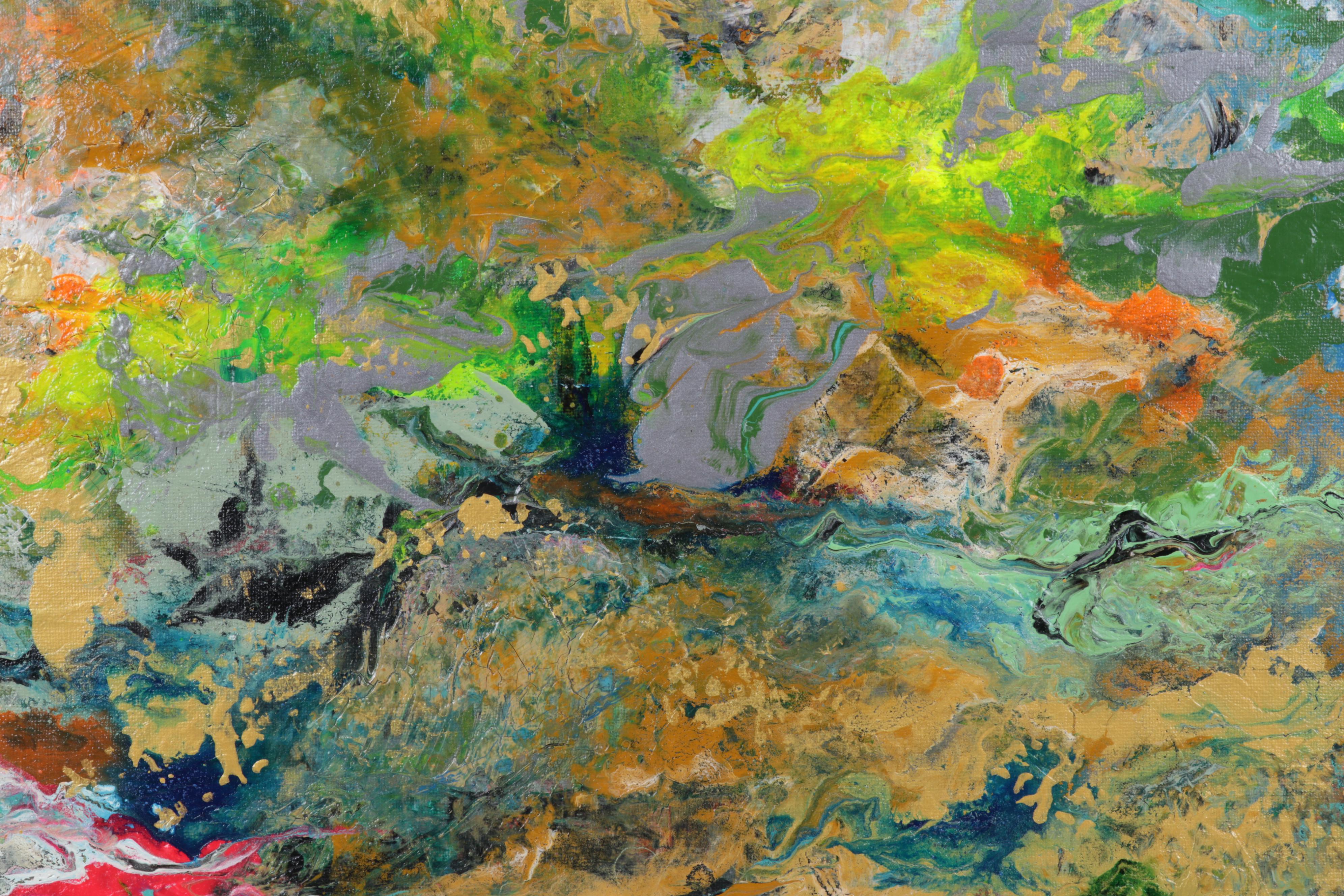 Farshad Lanjani Abstract Acrylic Painting, 21st Century