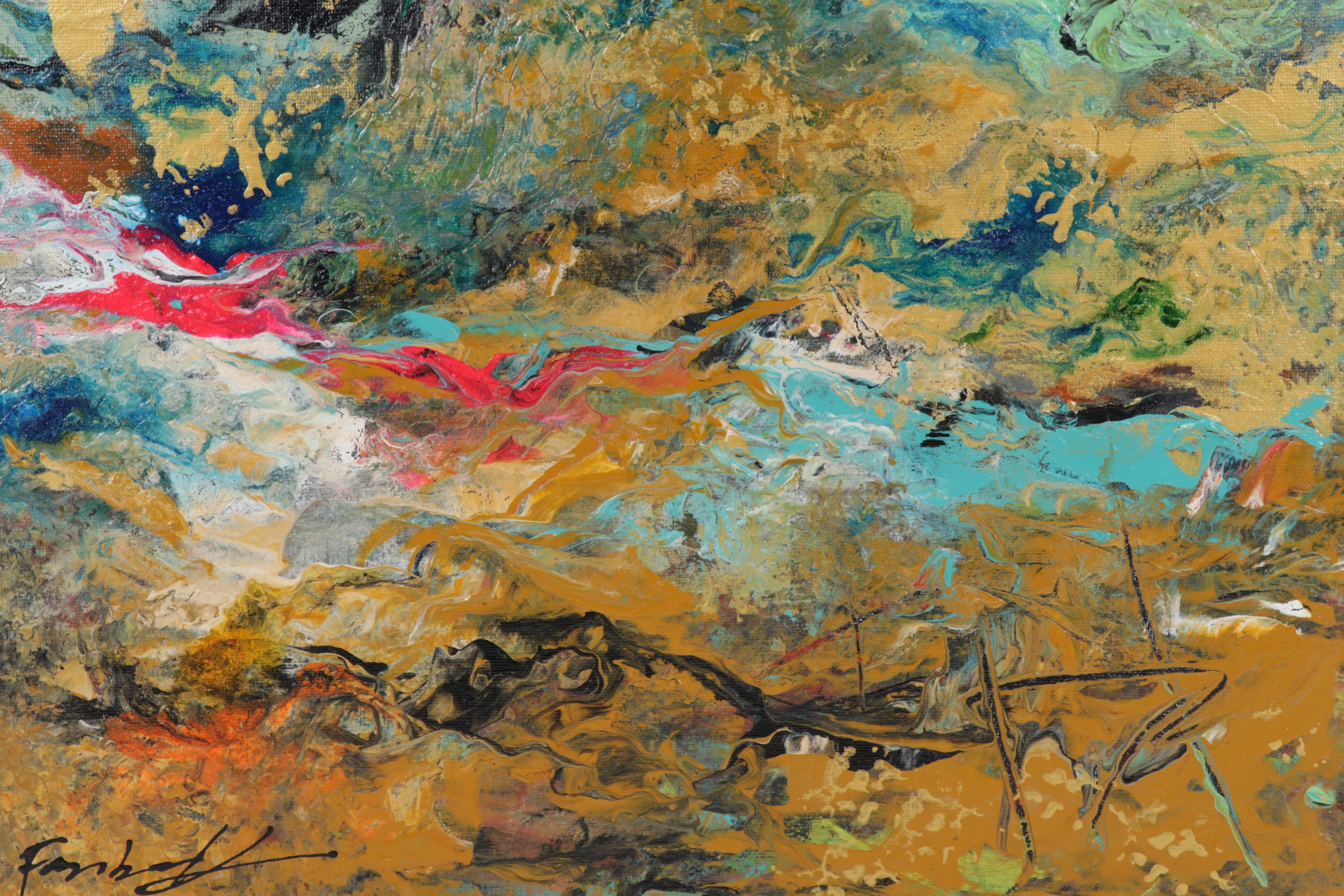 Farshad Lanjani Abstract Acrylic Painting, 21st Century