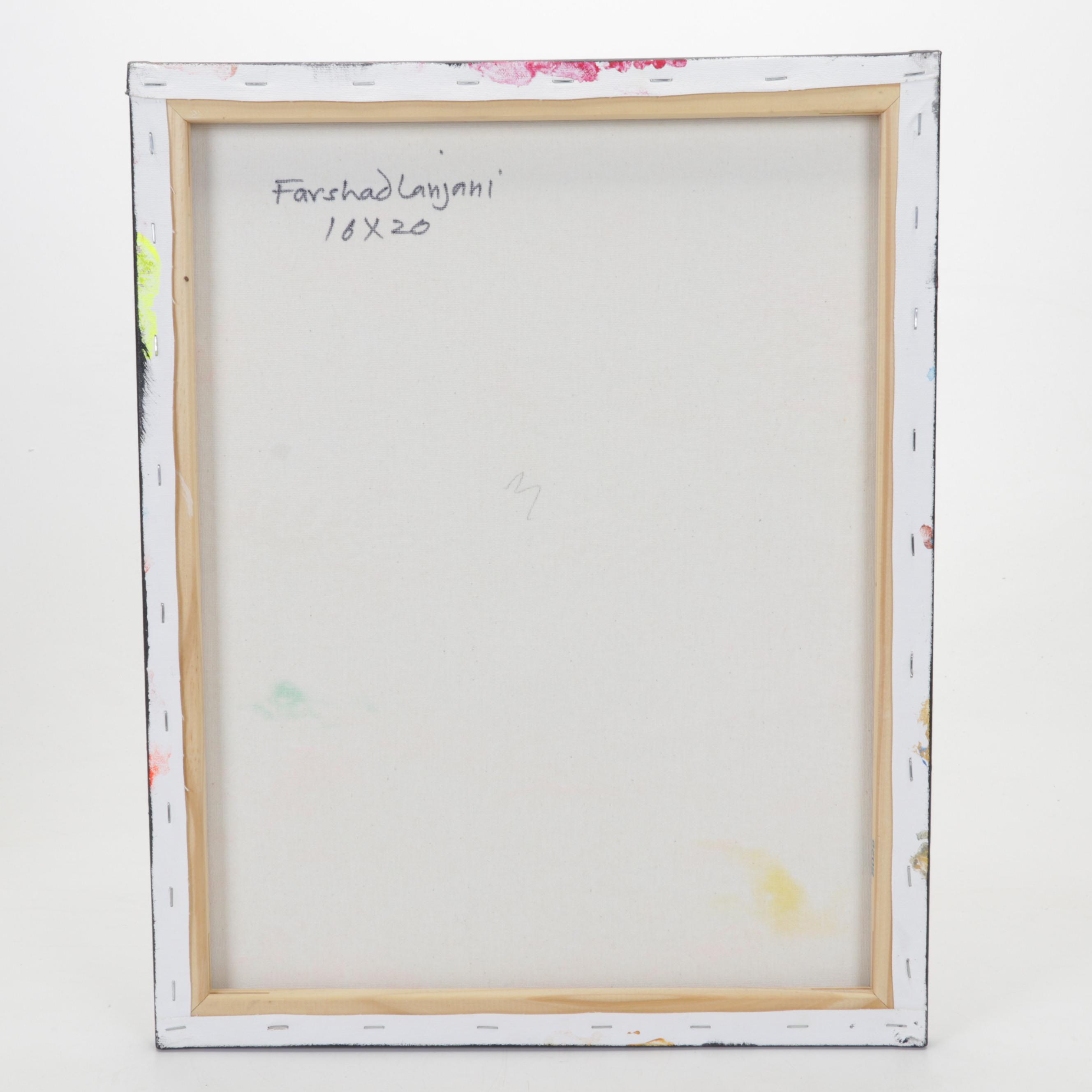 Farshad Lanjani Abstract Acrylic Painting, 21st Century