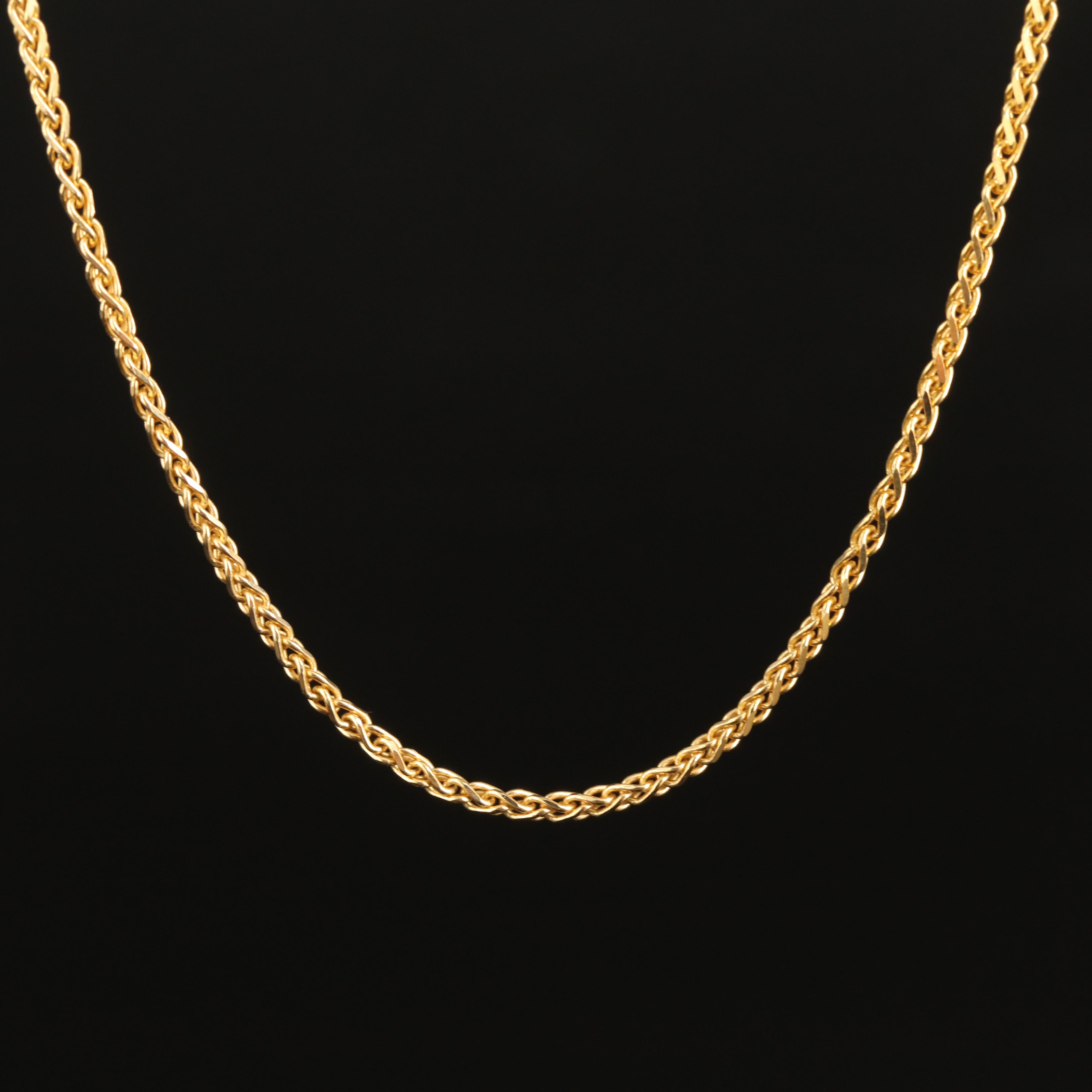 14K Wheat Chain Necklace