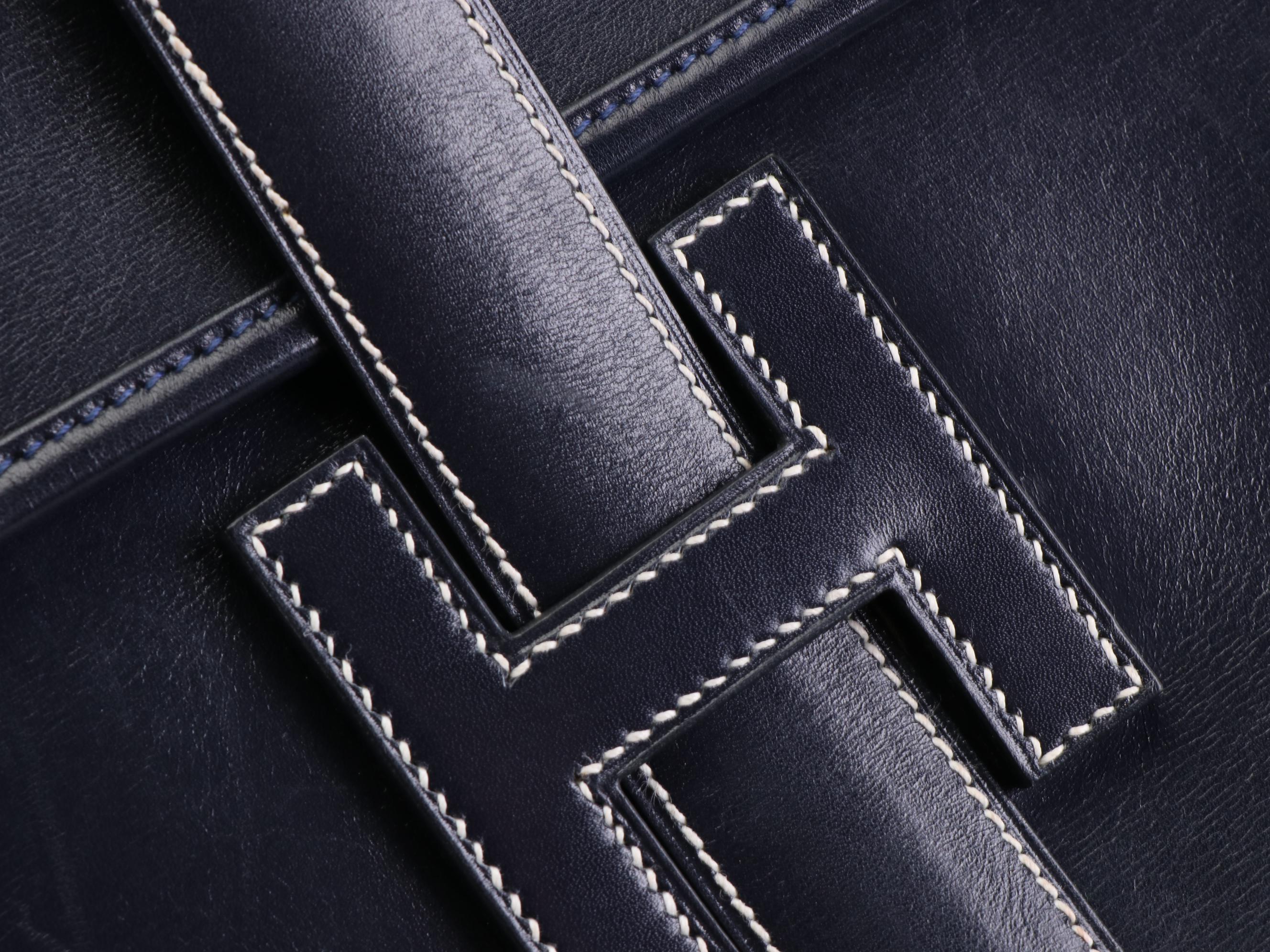 Hermès Jige Elan 29 Clutch Purse in Box Calf Leather