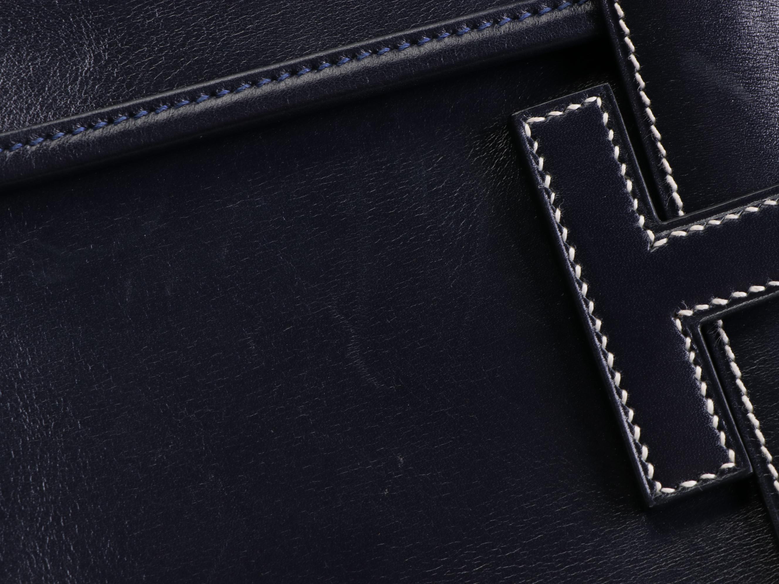 Hermès Jige Elan 29 Clutch Purse in Box Calf Leather