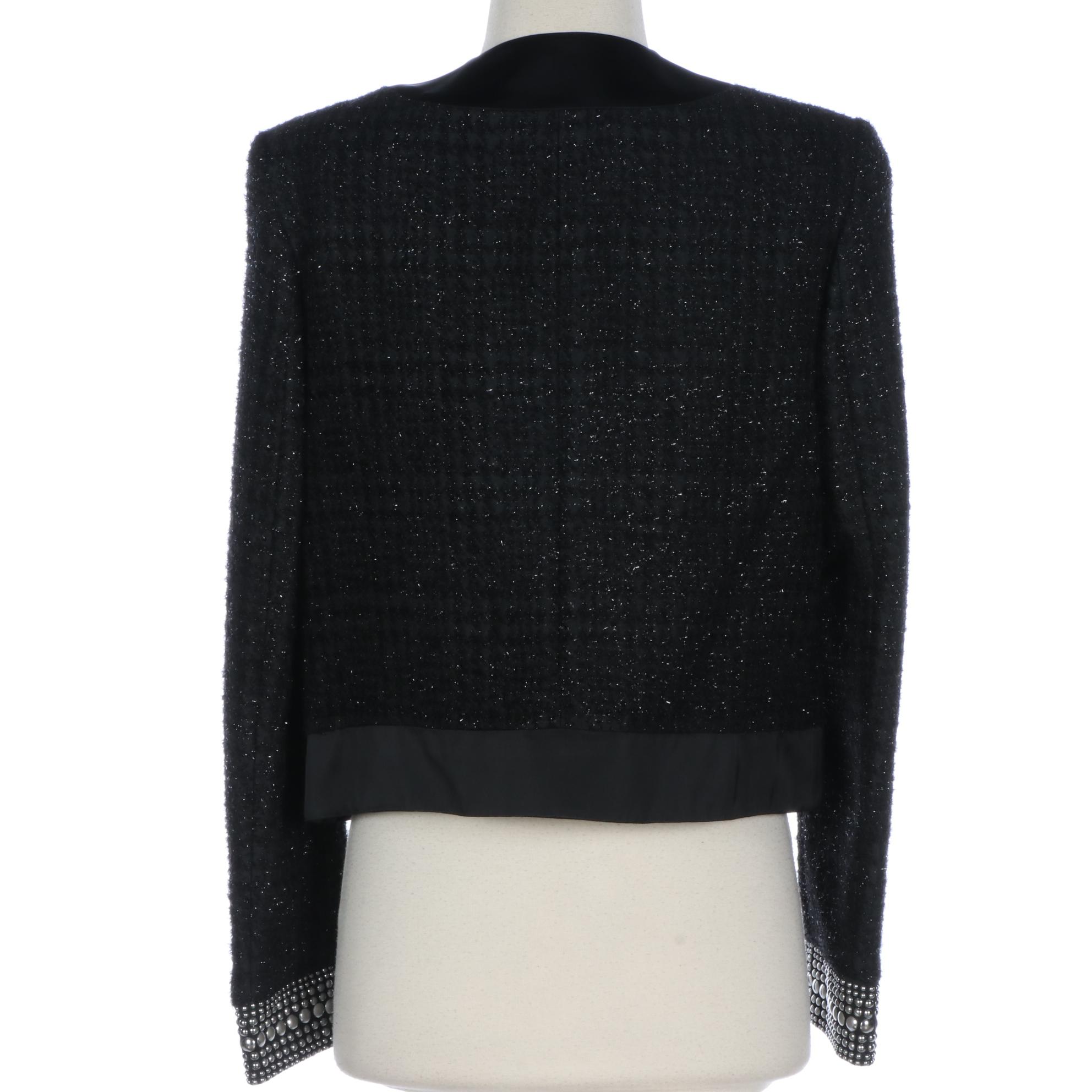 Just Cavalli Tweed Jacket with Studded Cuffs, New with Tag