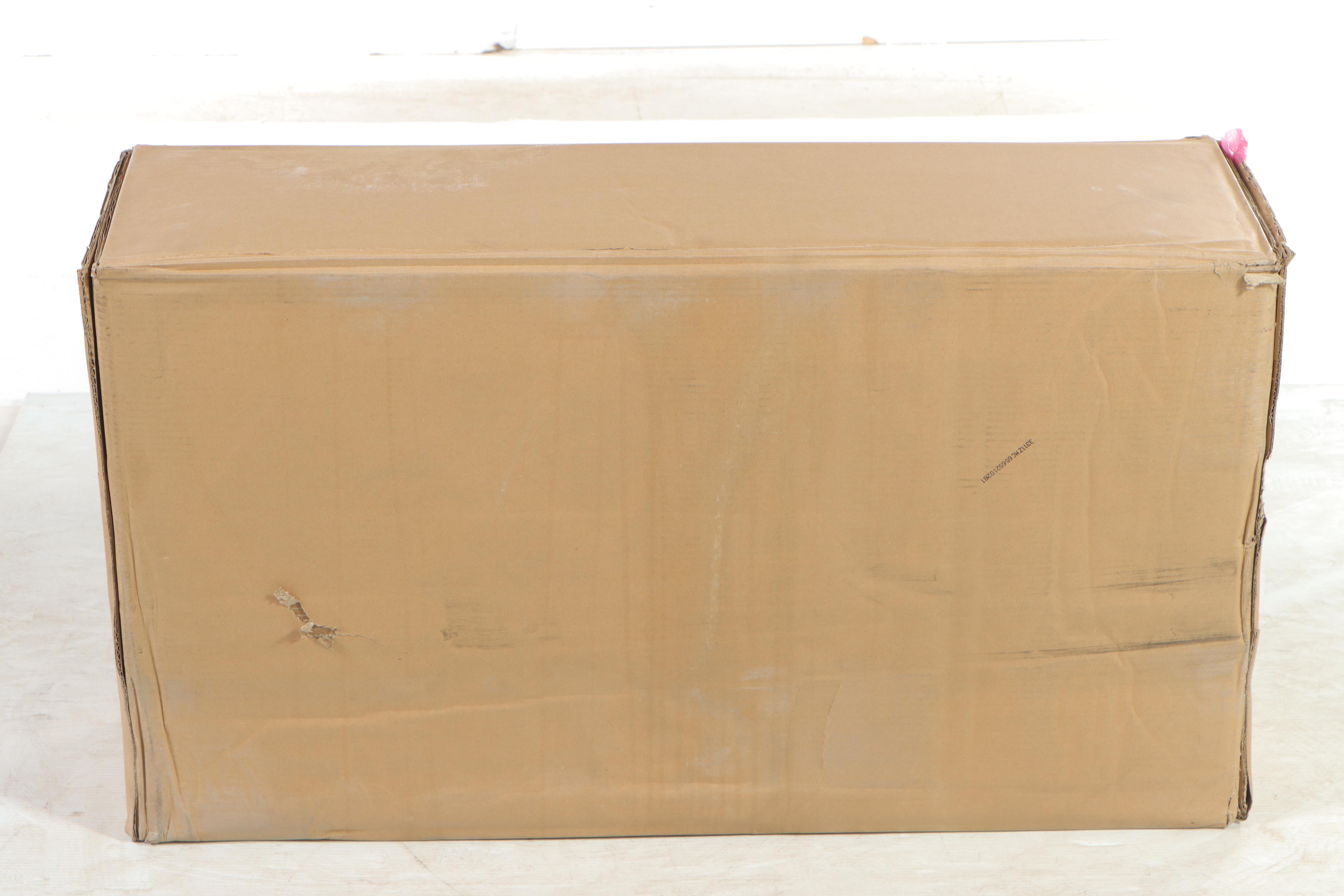 Project 62 Paulo Media Stand in Weathered White Finish