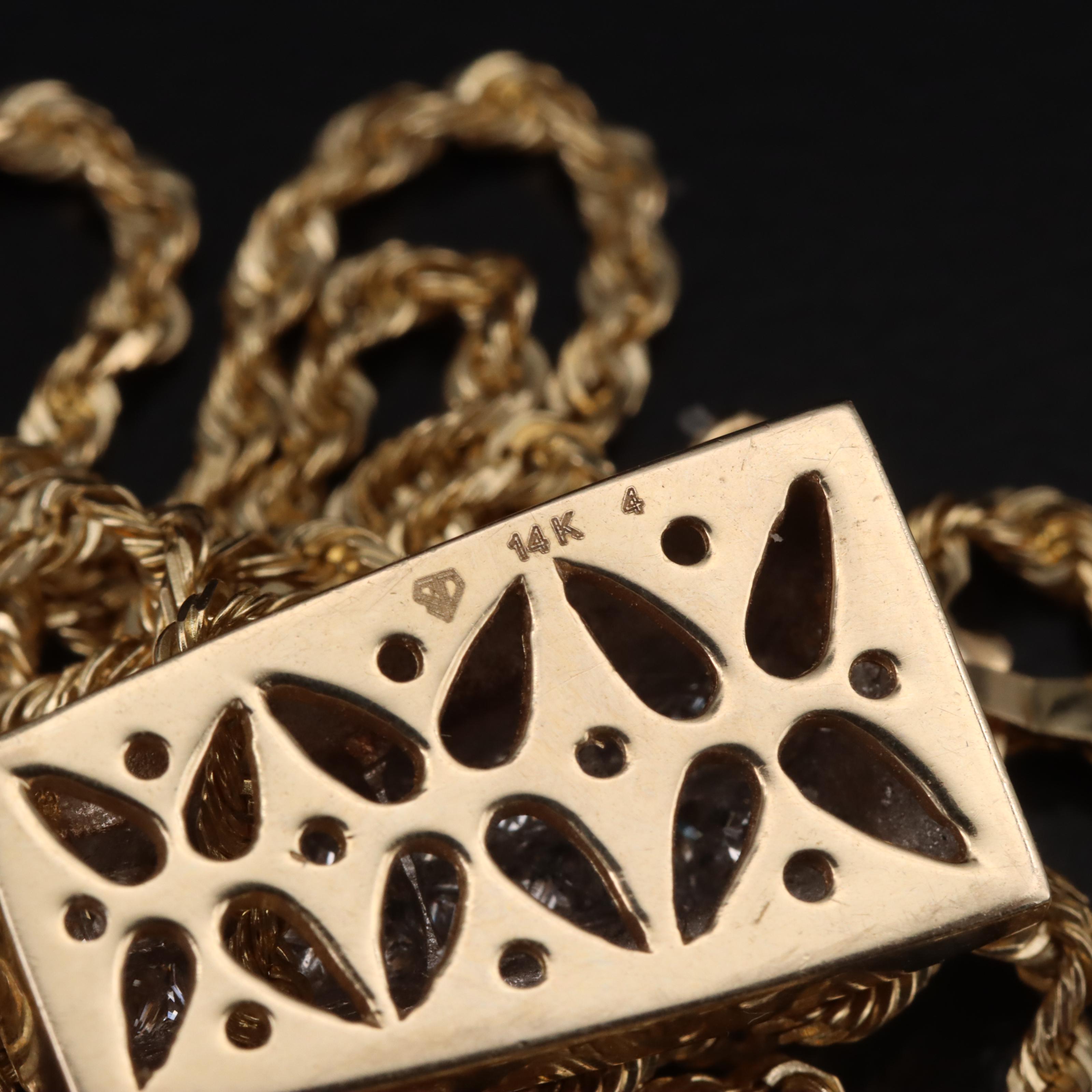 14K 0.54 CTW Diamond Slide Pendant Necklace