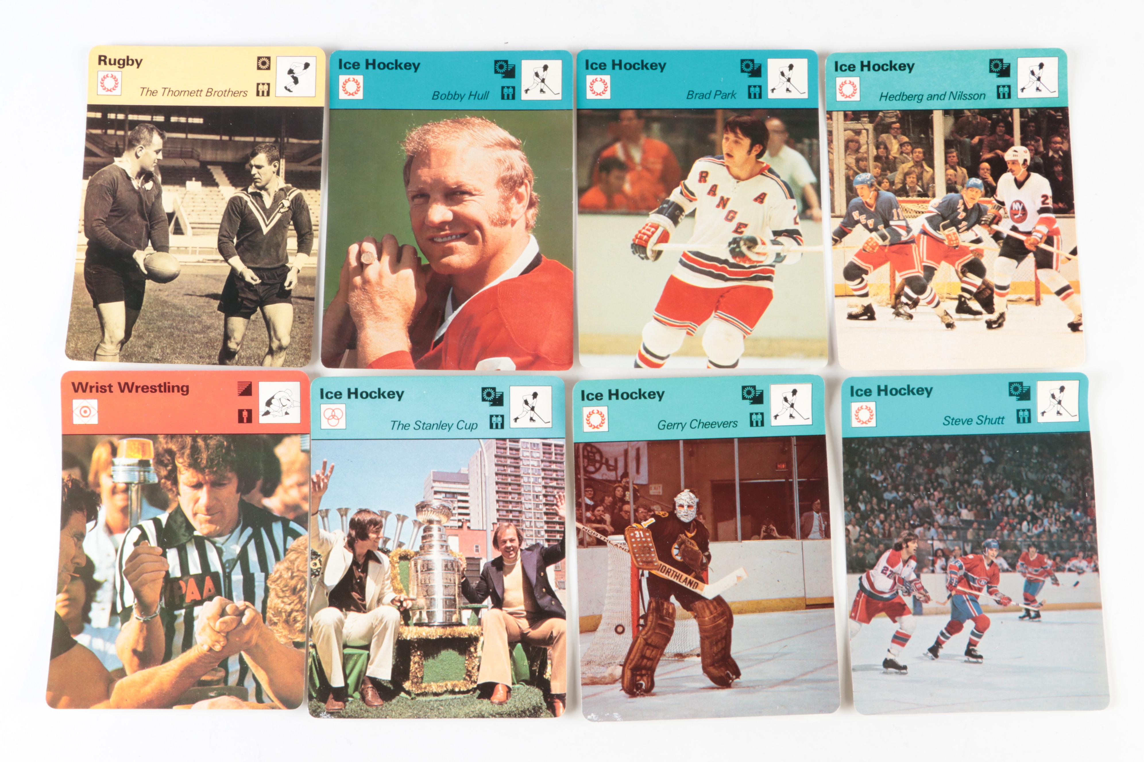 Sportscaster Multi-Sport Trading Cards with Bobby Hull and More, 1970s