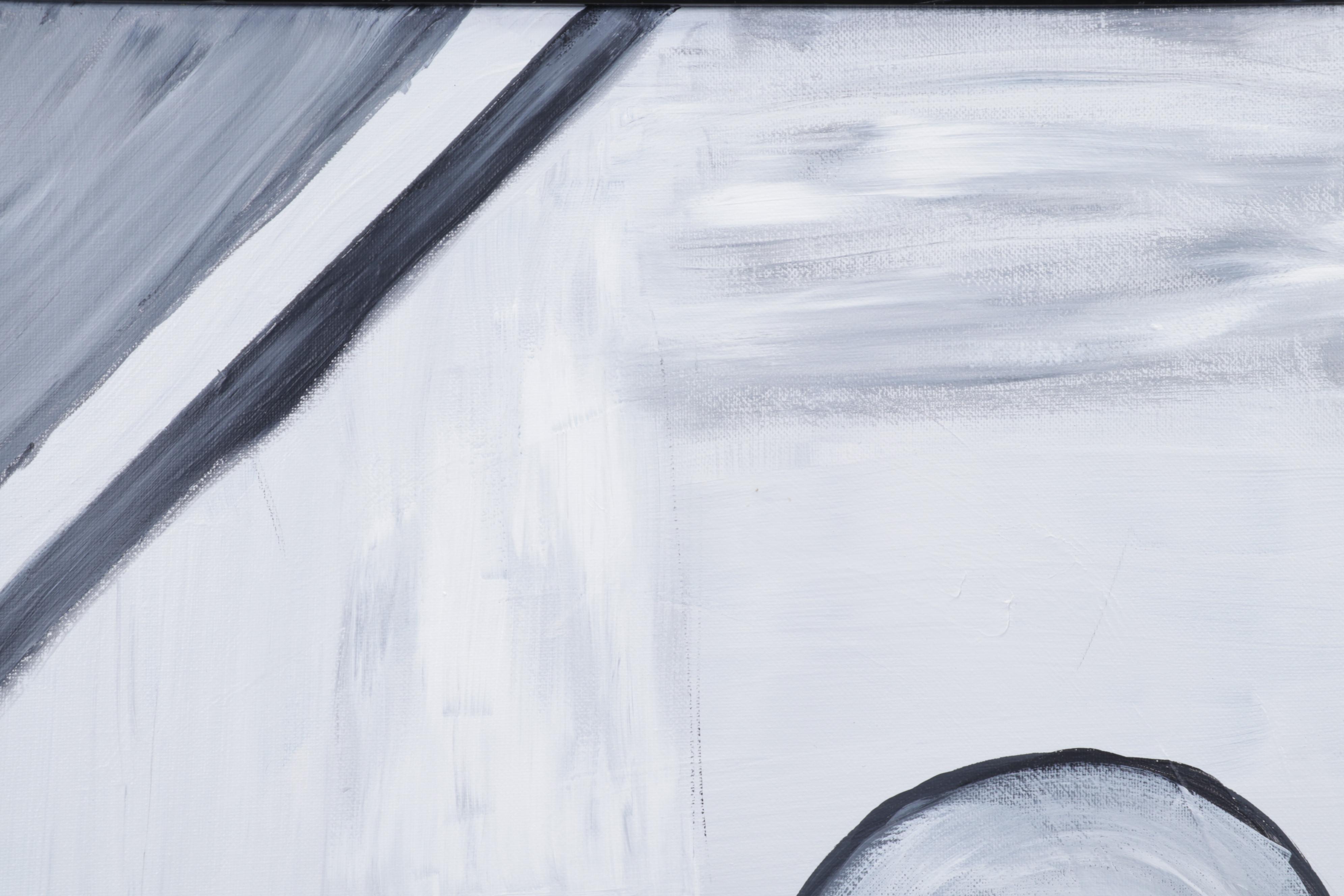 Patricia Donithan Diptych Acrylic Painting "Nothing is Black and White," 2023