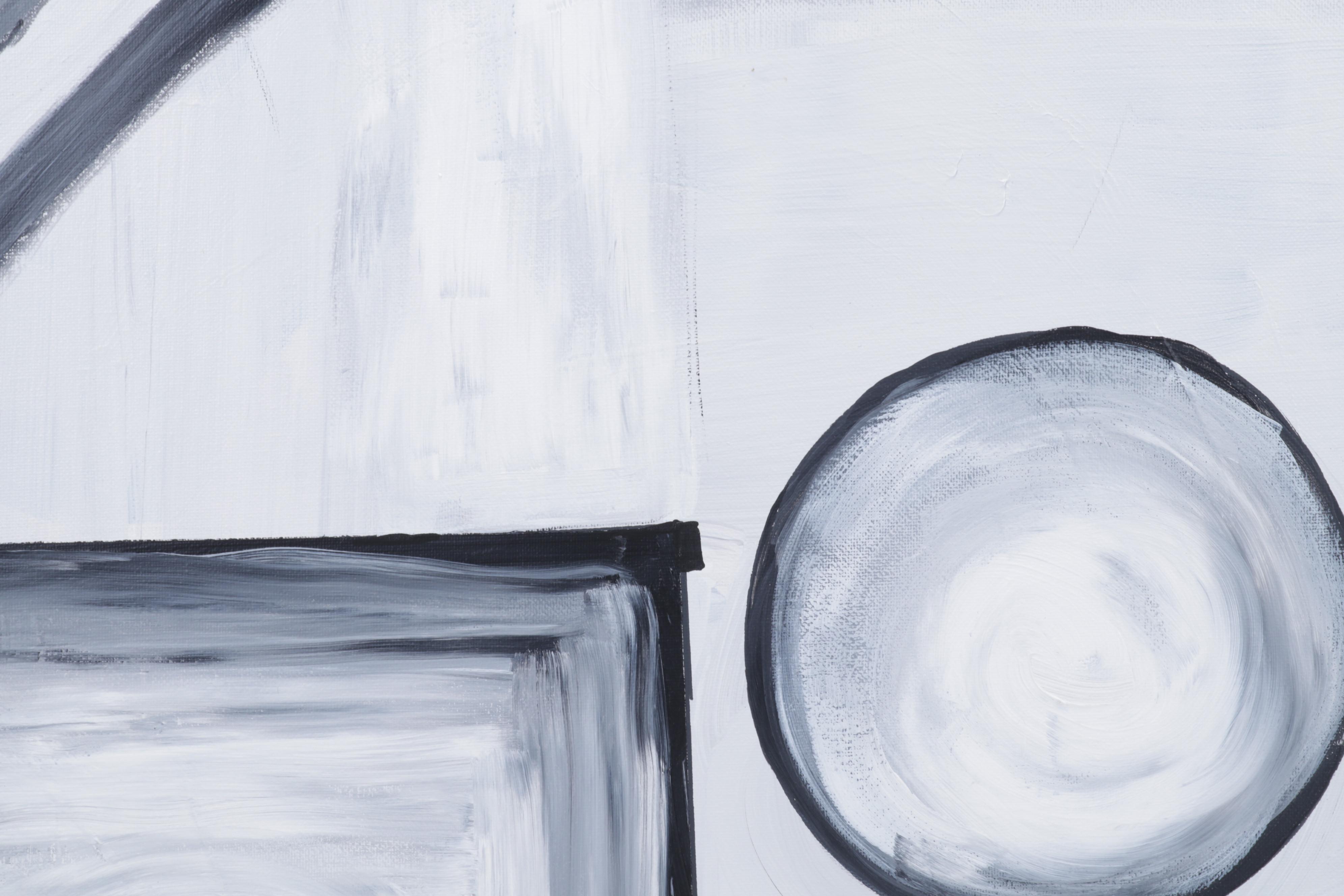 Patricia Donithan Diptych Acrylic Painting "Nothing is Black and White," 2023