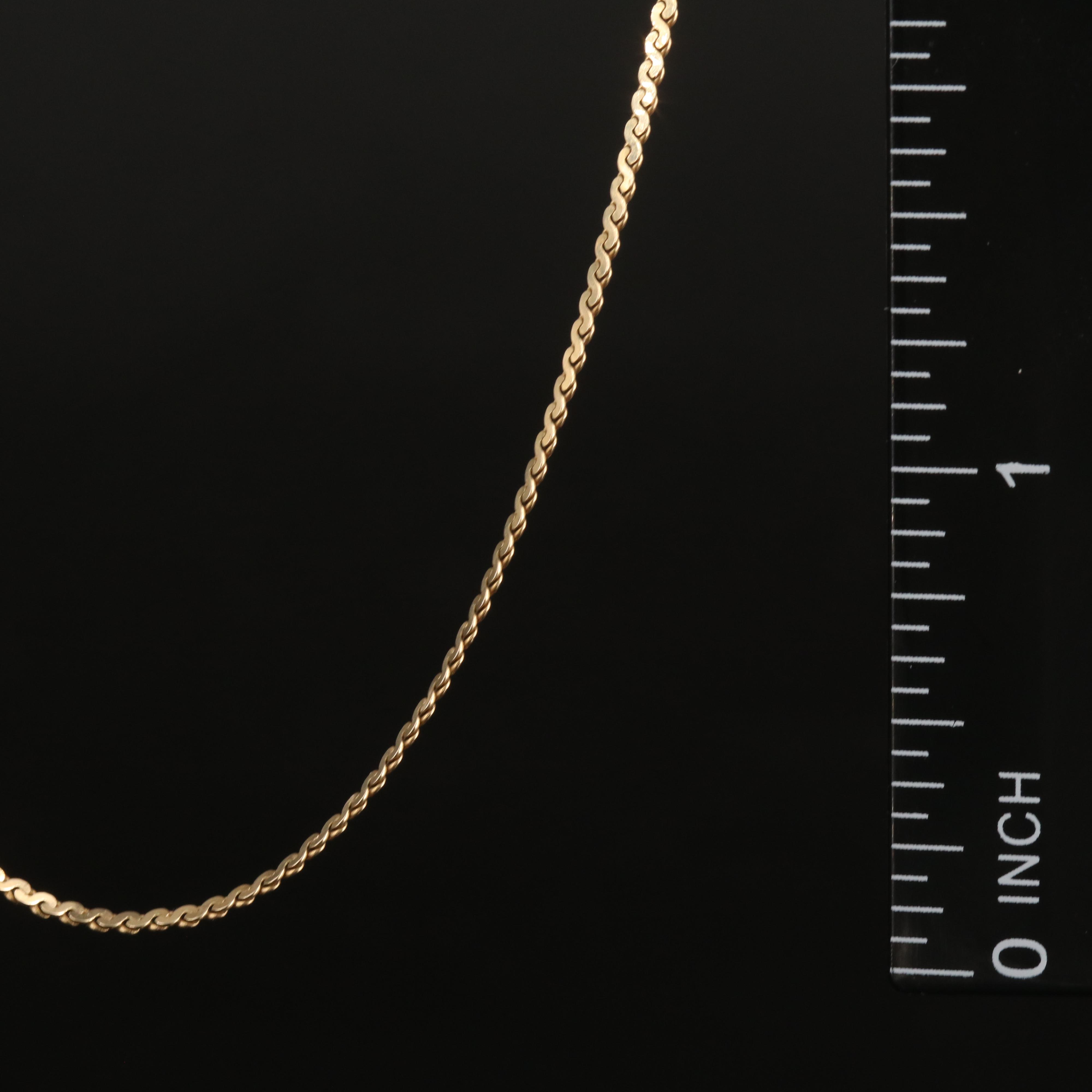 Italian 14K Serpentine Chain Necklace