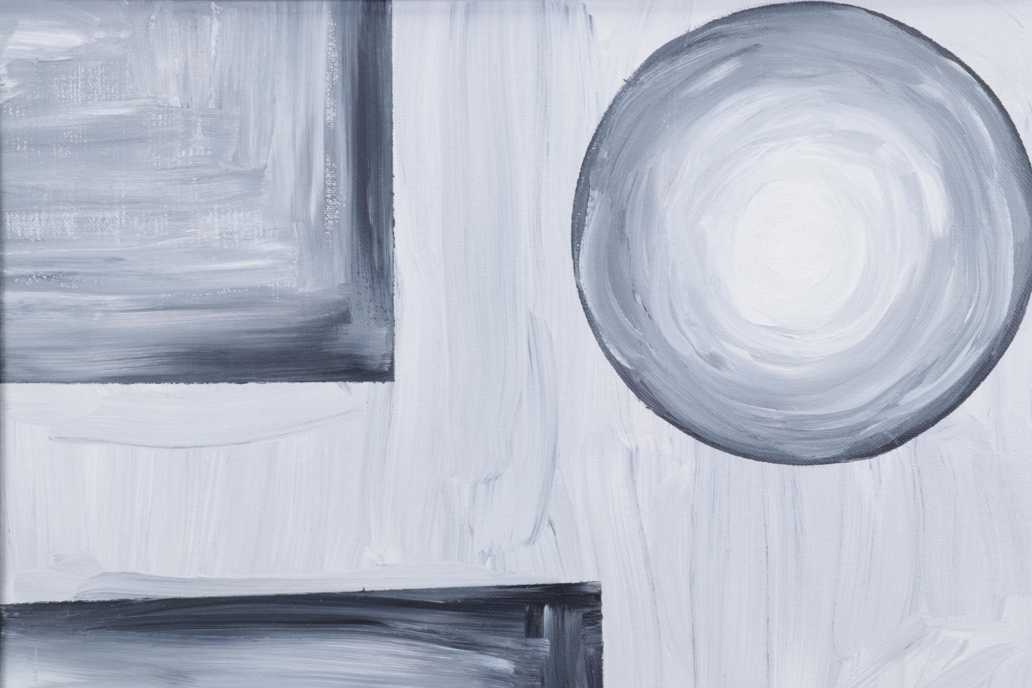 Patricia Donithan Diptych Acrylic Painting "Nothing is Black and White," 2023