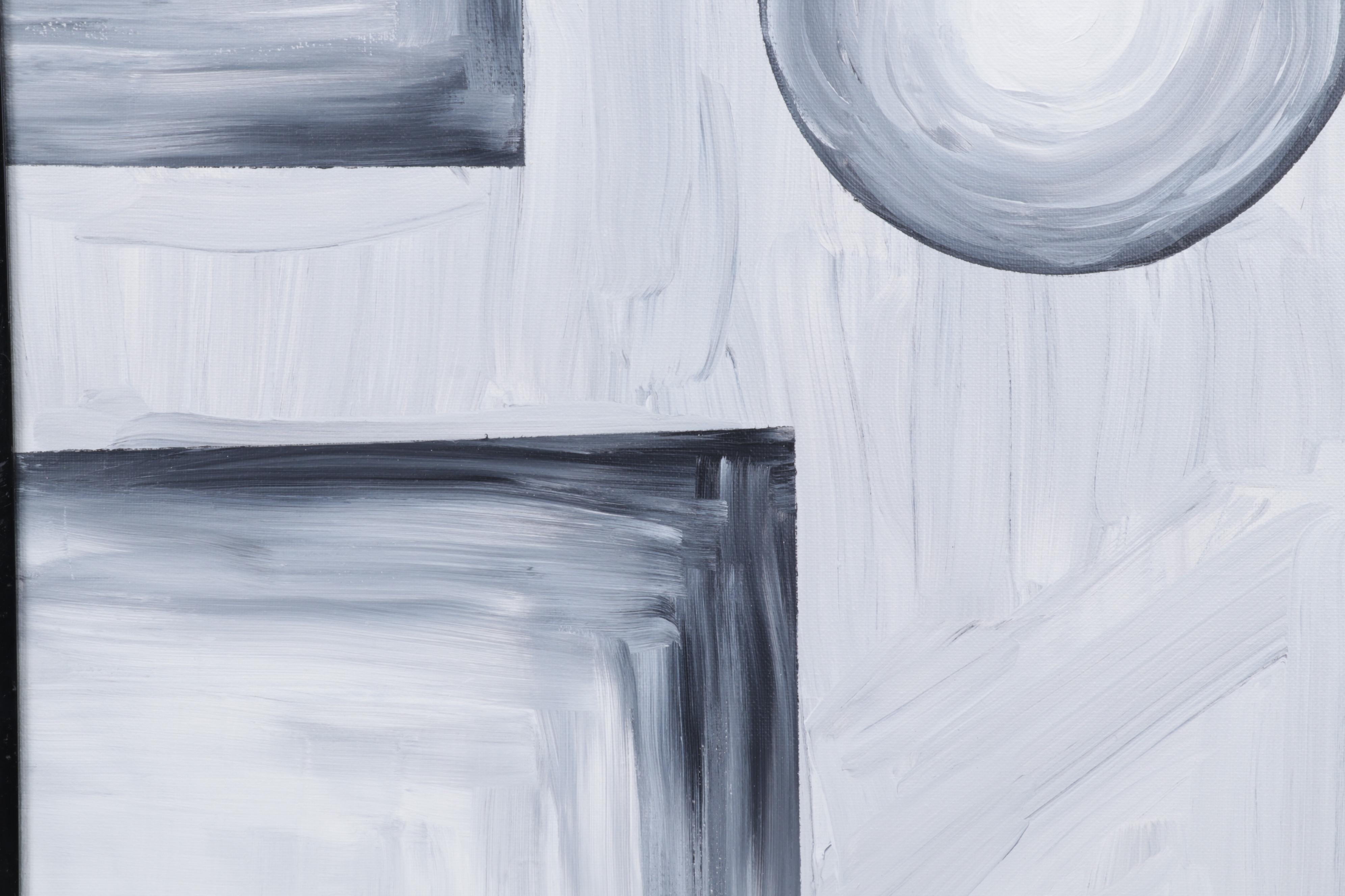 Patricia Donithan Diptych Acrylic Painting "Nothing is Black and White," 2023