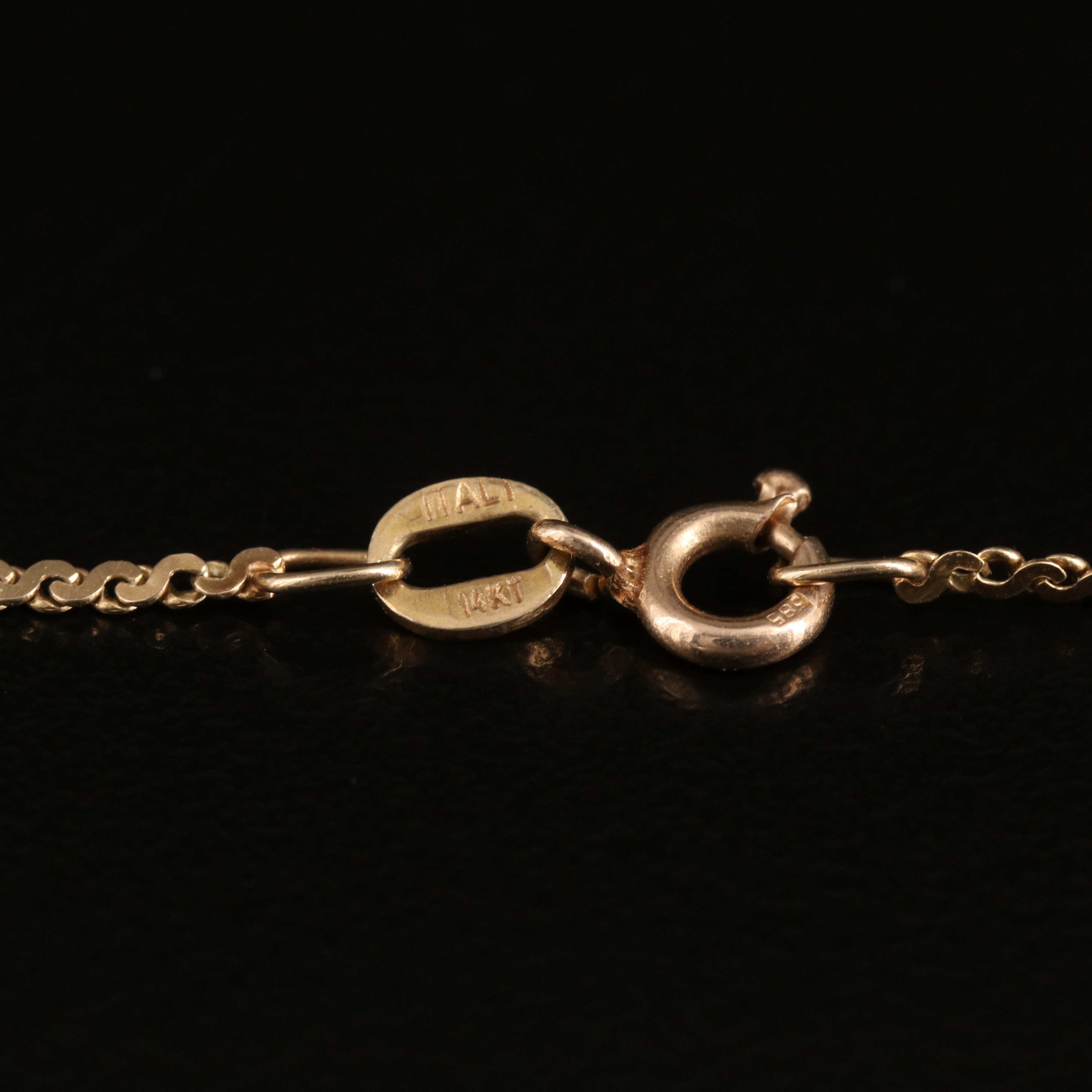 Italian 14K Serpentine Chain Necklace