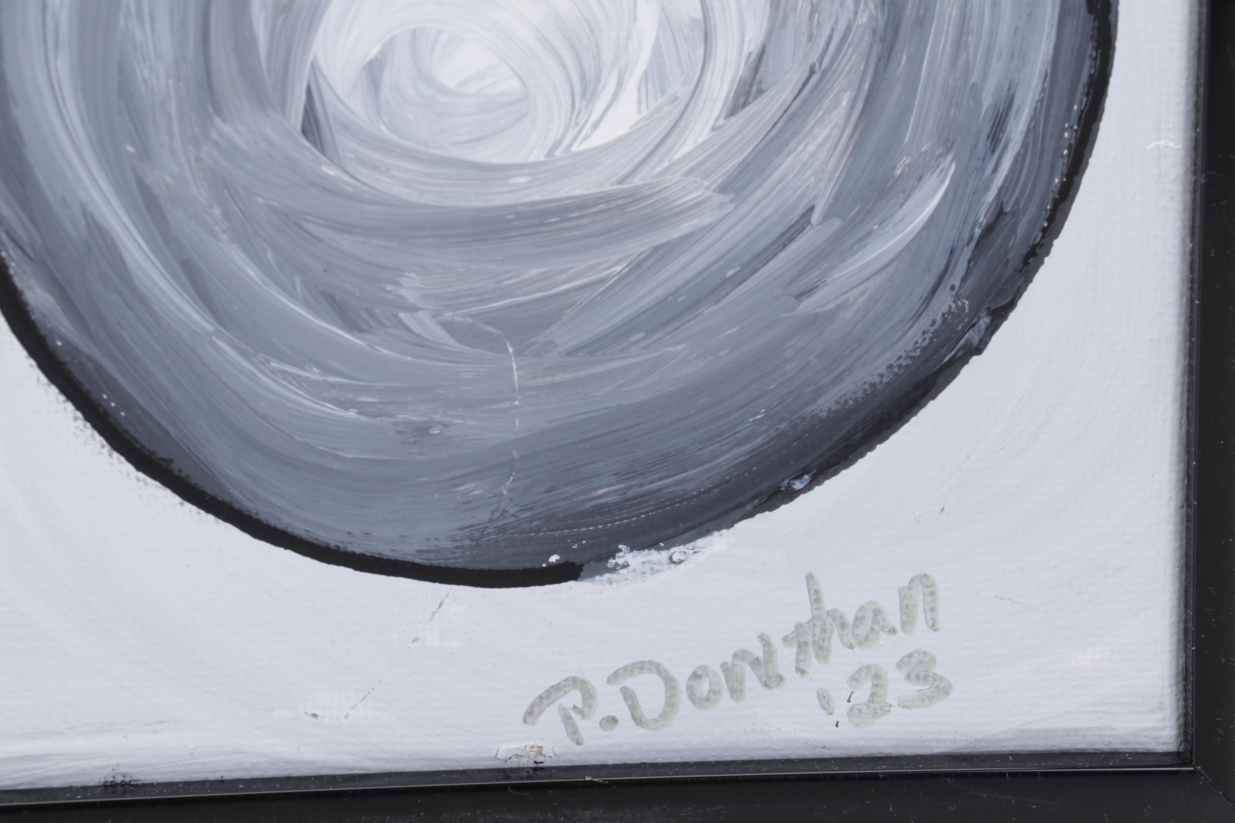 Patricia Donithan Diptych Acrylic Painting "Nothing is Black and White," 2023