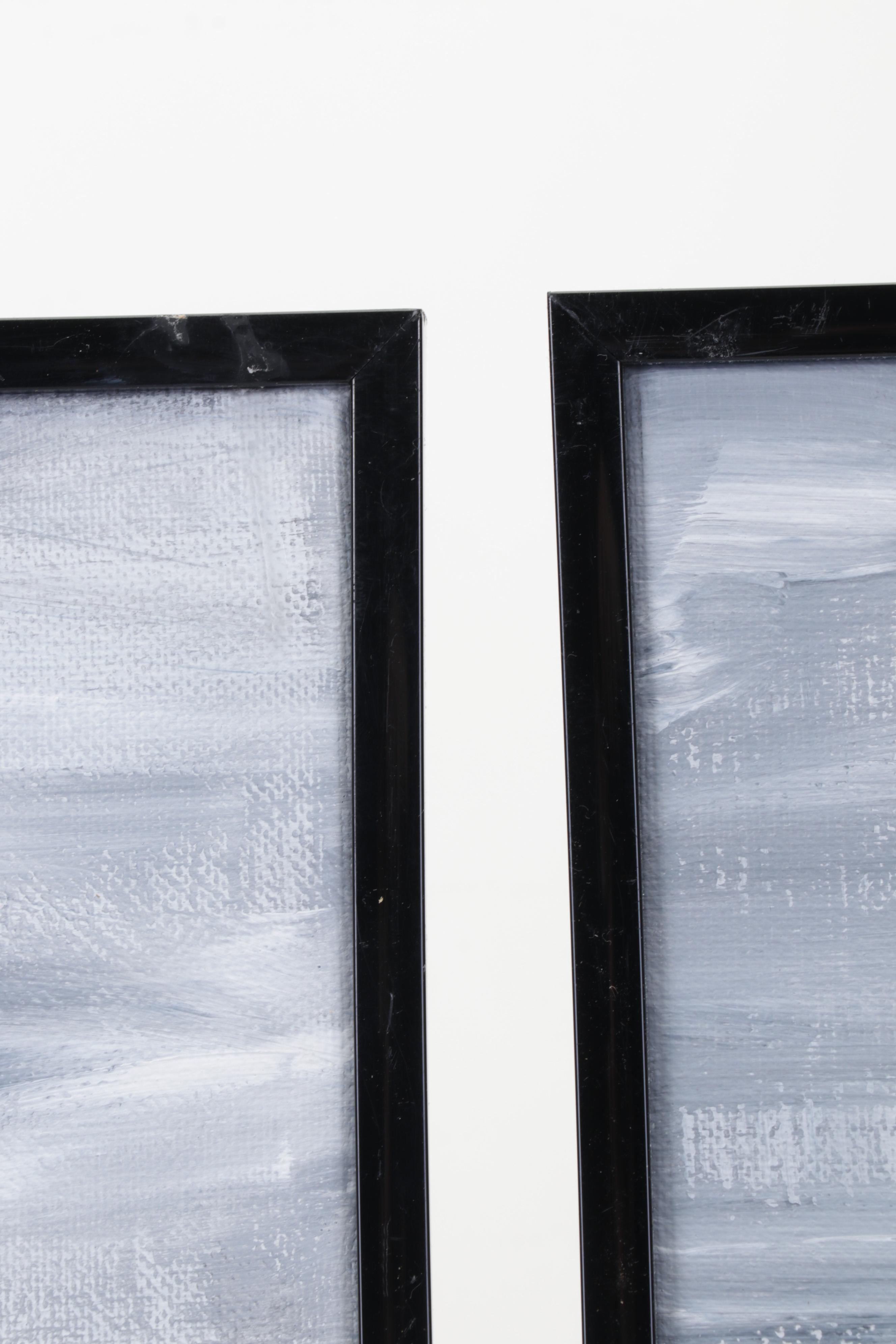Patricia Donithan Diptych Acrylic Painting "Nothing is Black and White," 2023