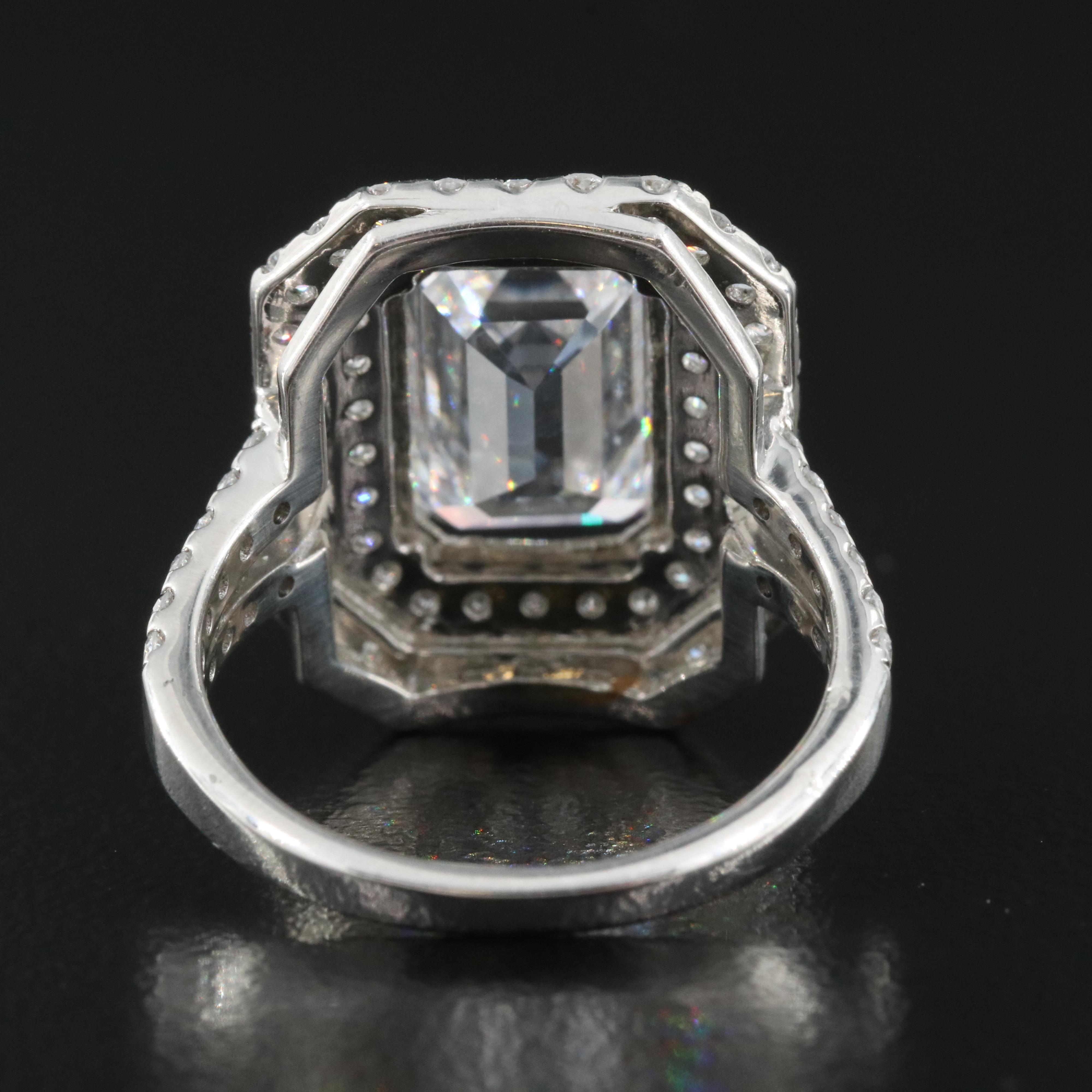 Platinum 6.29 CTW Lab Grown Diamond Ring with IGI Report