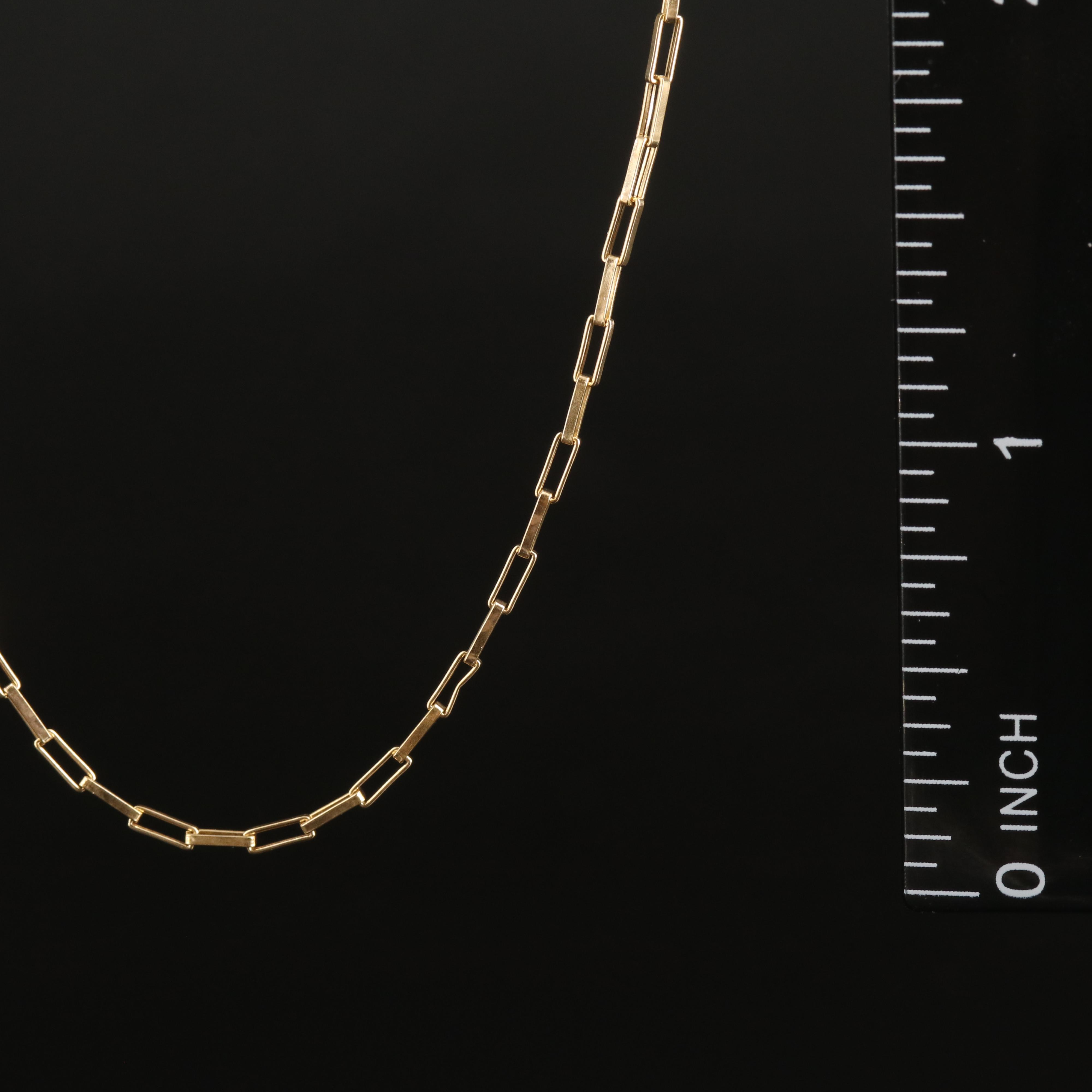 14K Paper Clip Link Necklace